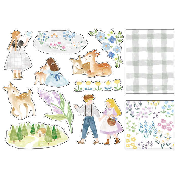 Mind Wave - Blooming Flake Sticker - Gray Fawn