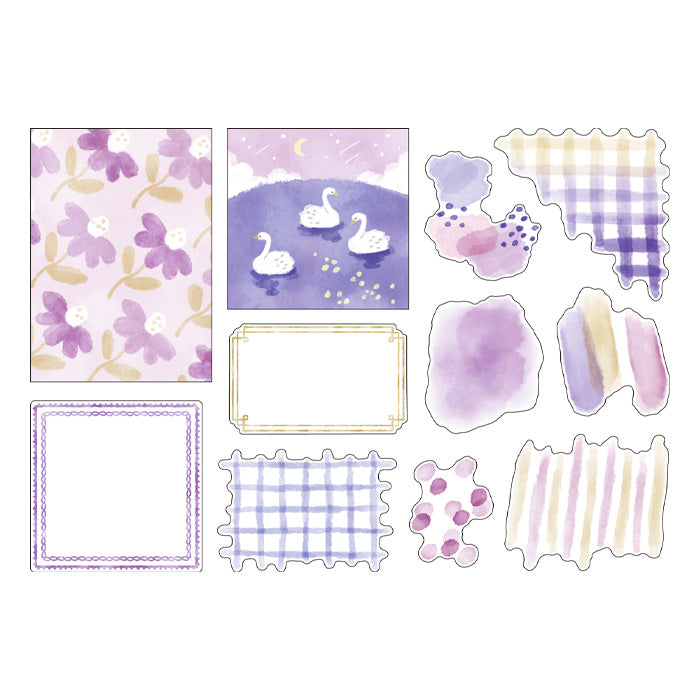 Mind Wave - Hocco Deco Sticker - Purple Swan