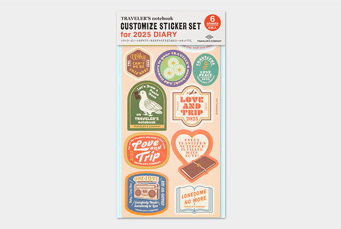 TRAVELER'S Notebook Customized Sticker Set for 2025 Diary