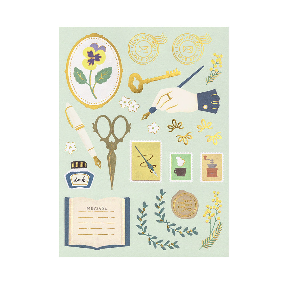 Midori Letter Set Collage Pattern - Stationery
