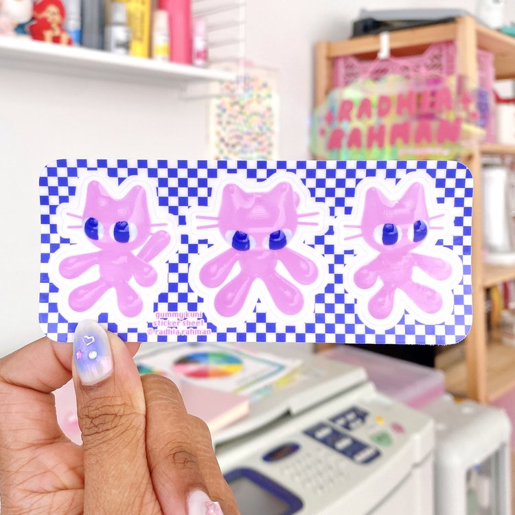Radhia Rahman Gummy Kuni Sticker Sheet