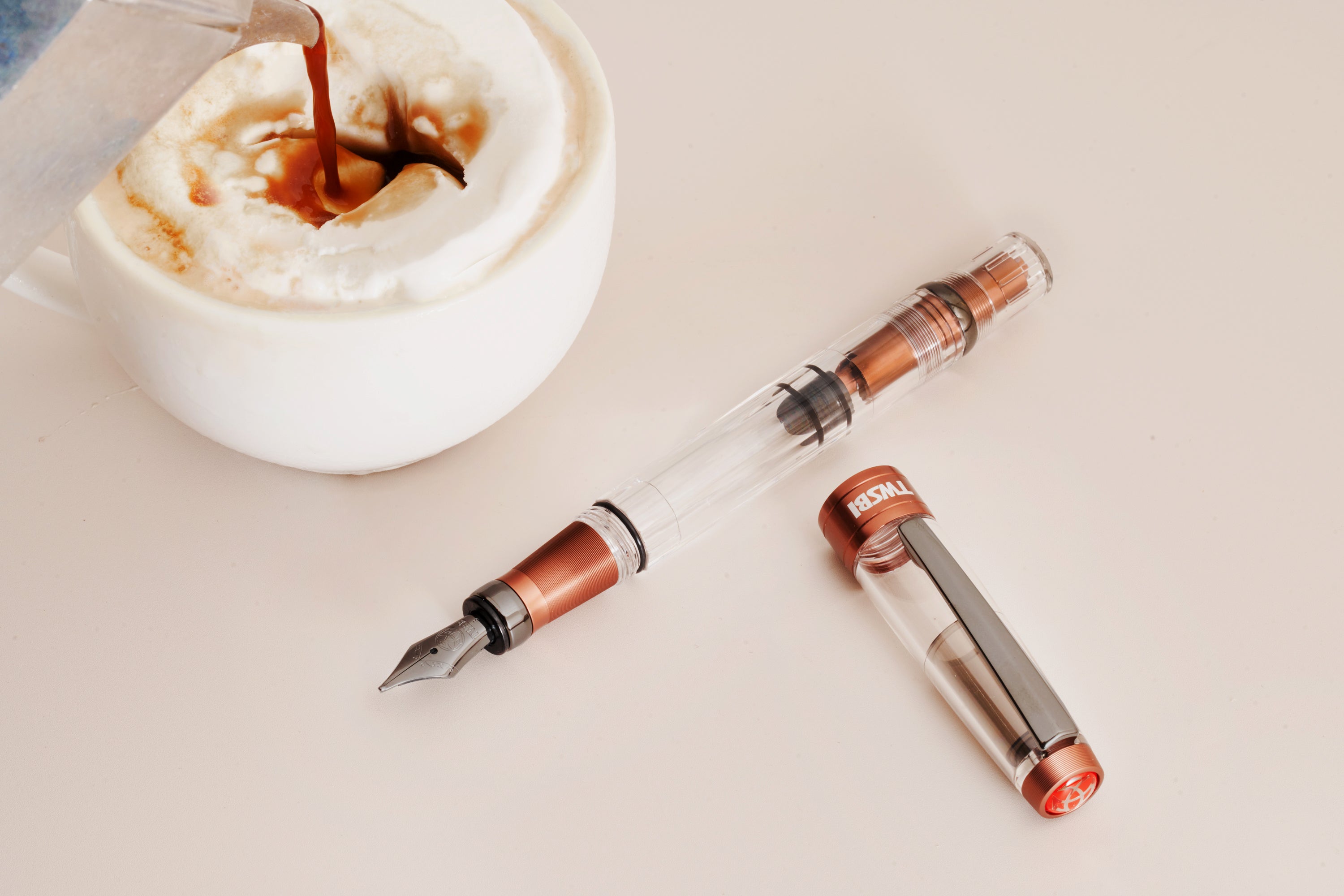 TWSBI Diamond 580ALR Fountain Pen - Affogato Onyx Trim