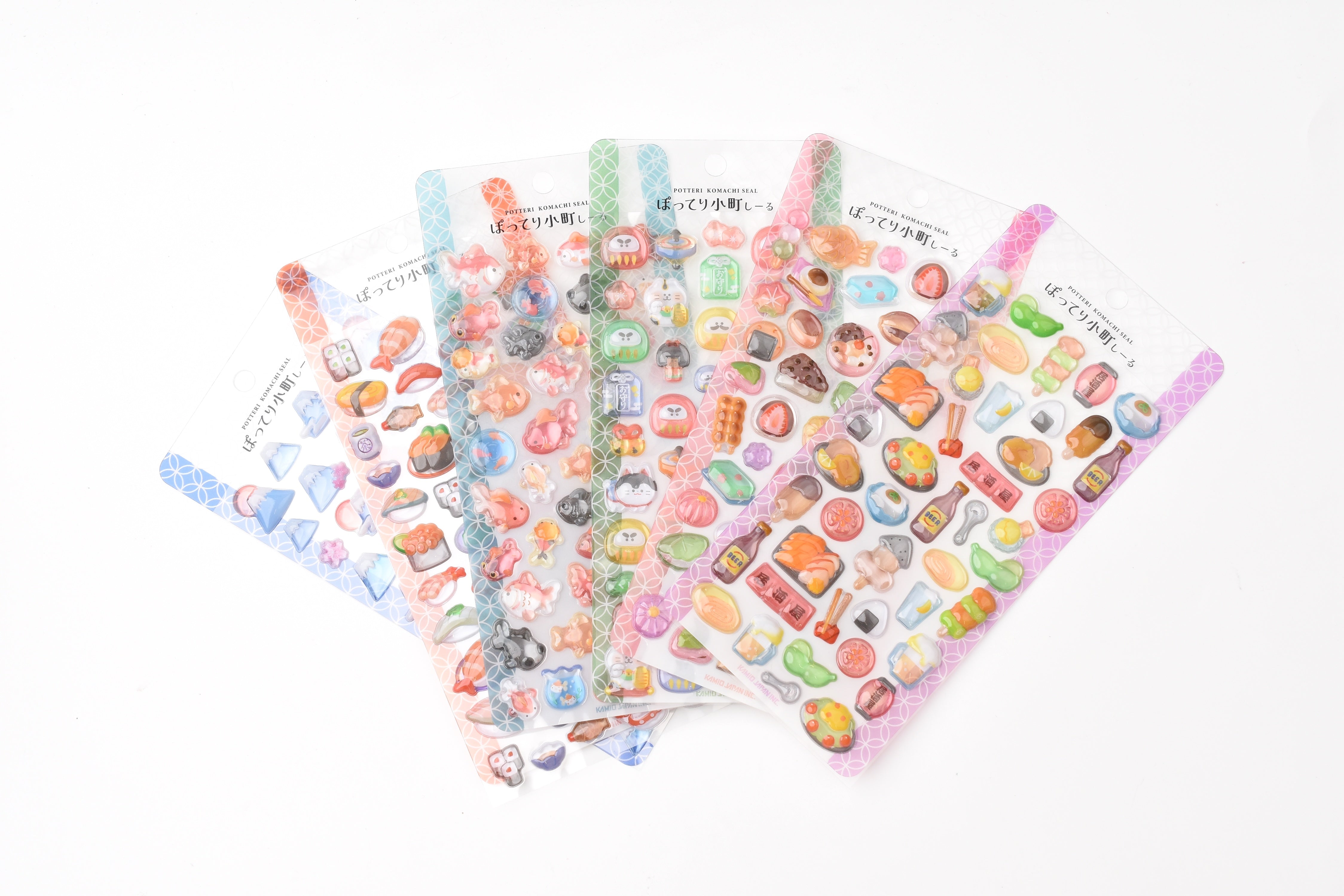 Kamio 3D Puffy Clear Stickers - Potteri Komachi (Chubby Beauty) Stickers