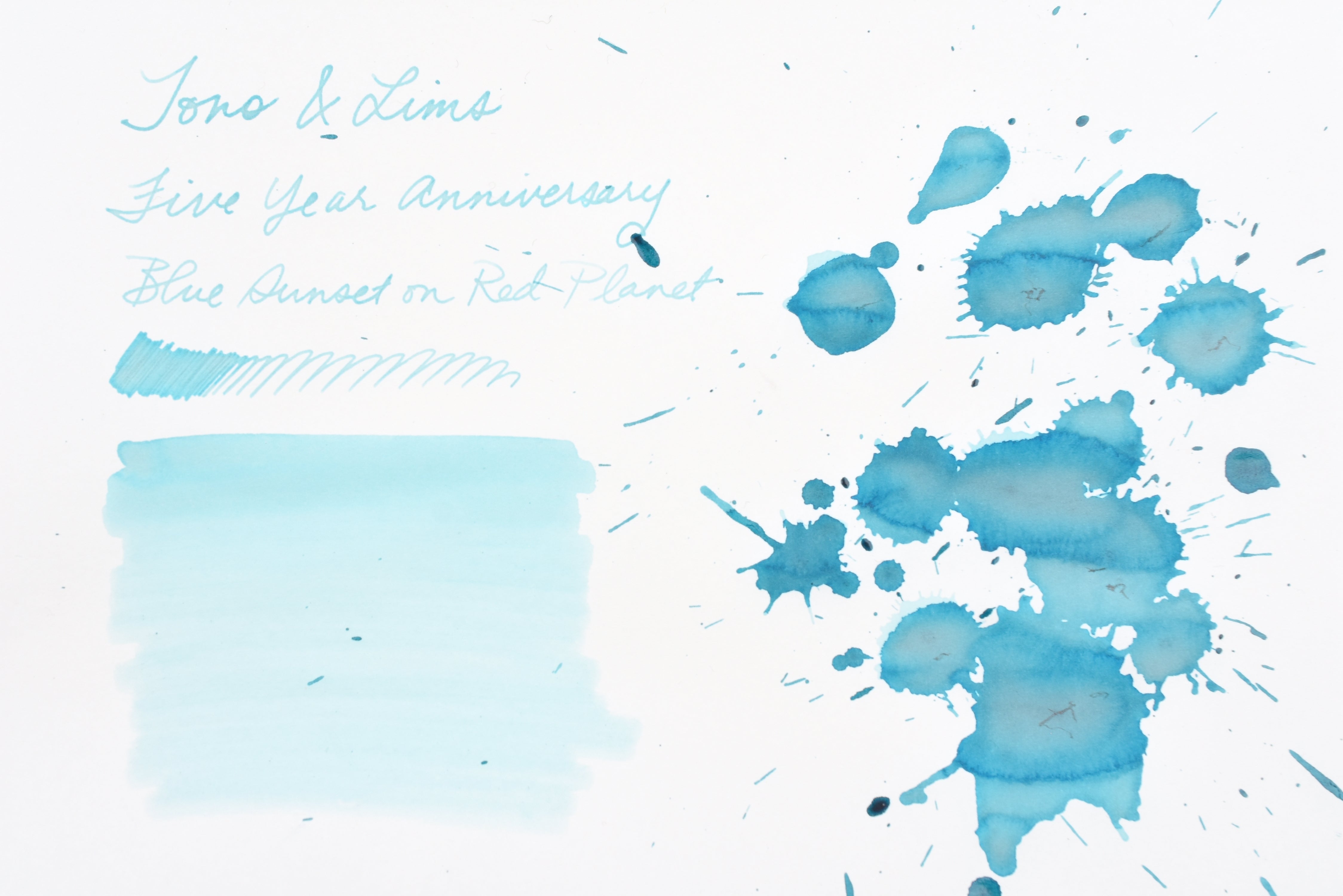 Tono & Lims Ink Bottle - Five Year Anniversary - Blue Sunset on Red Planet - 30ml