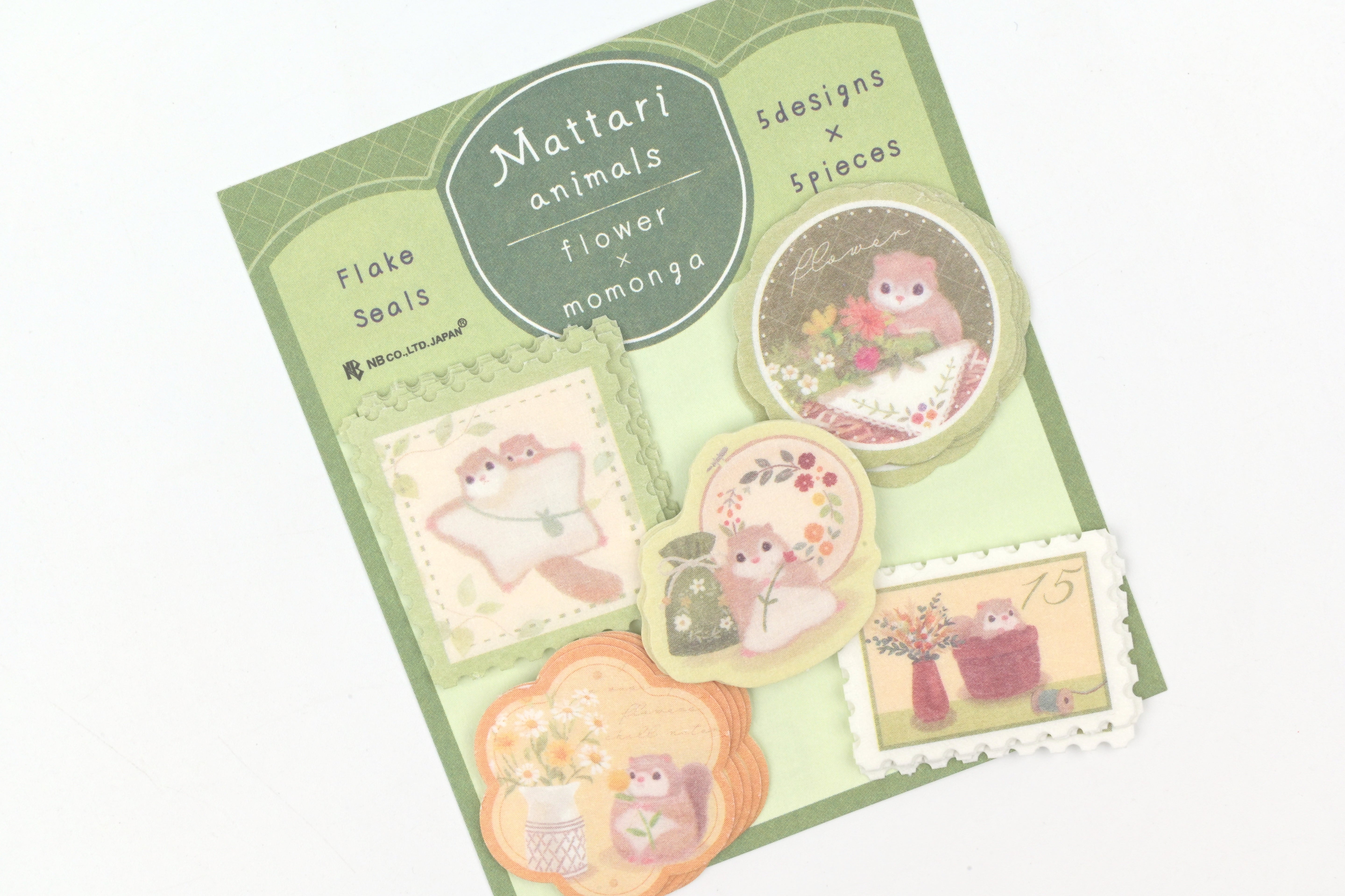 NB Flake Stickers - Mattari Animals - Day -  Flower x Flying Squirrel