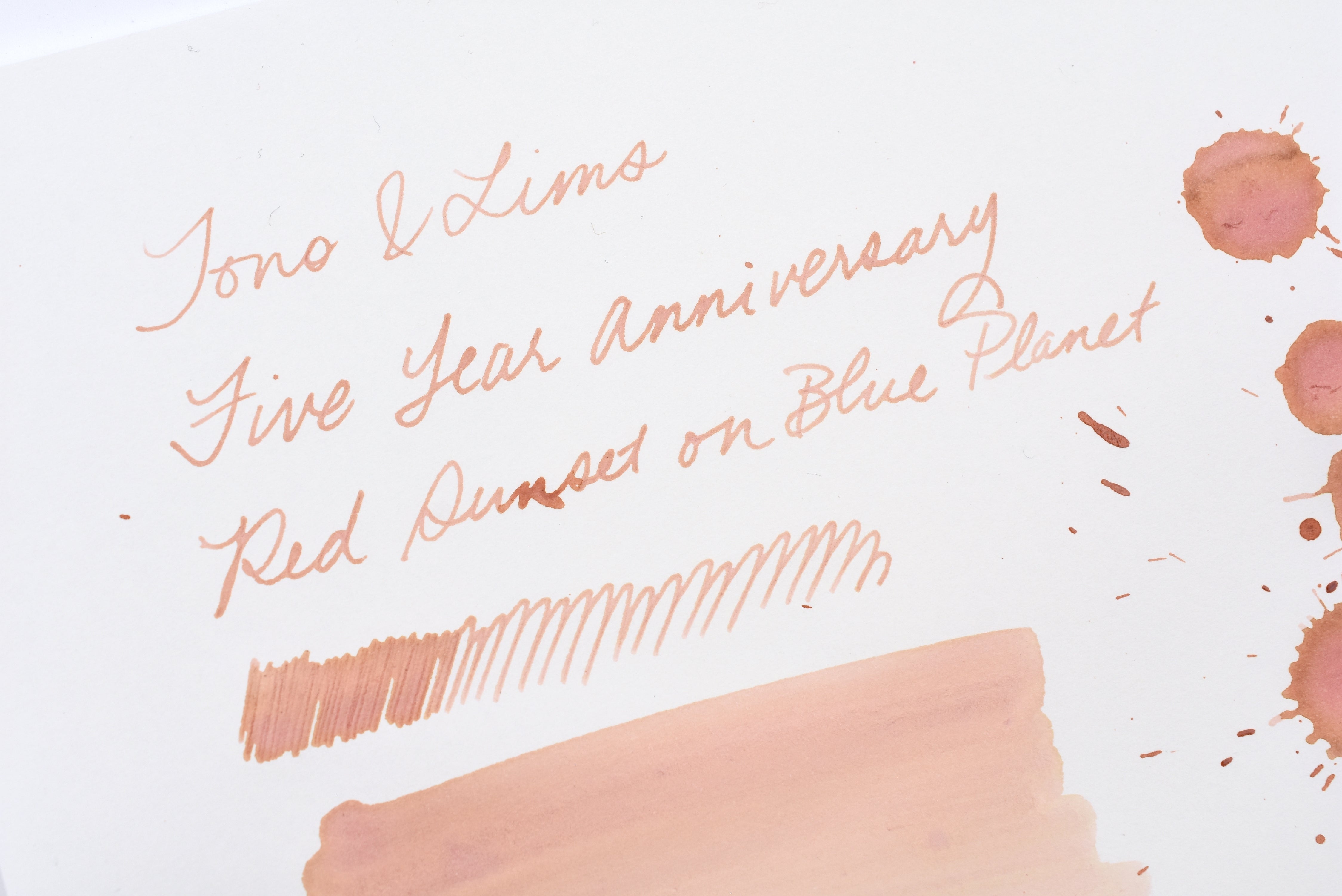 Tono & Lims Ink Bottle - Five Year Anniversary - Red Sunset on Blue Planet - 30ml