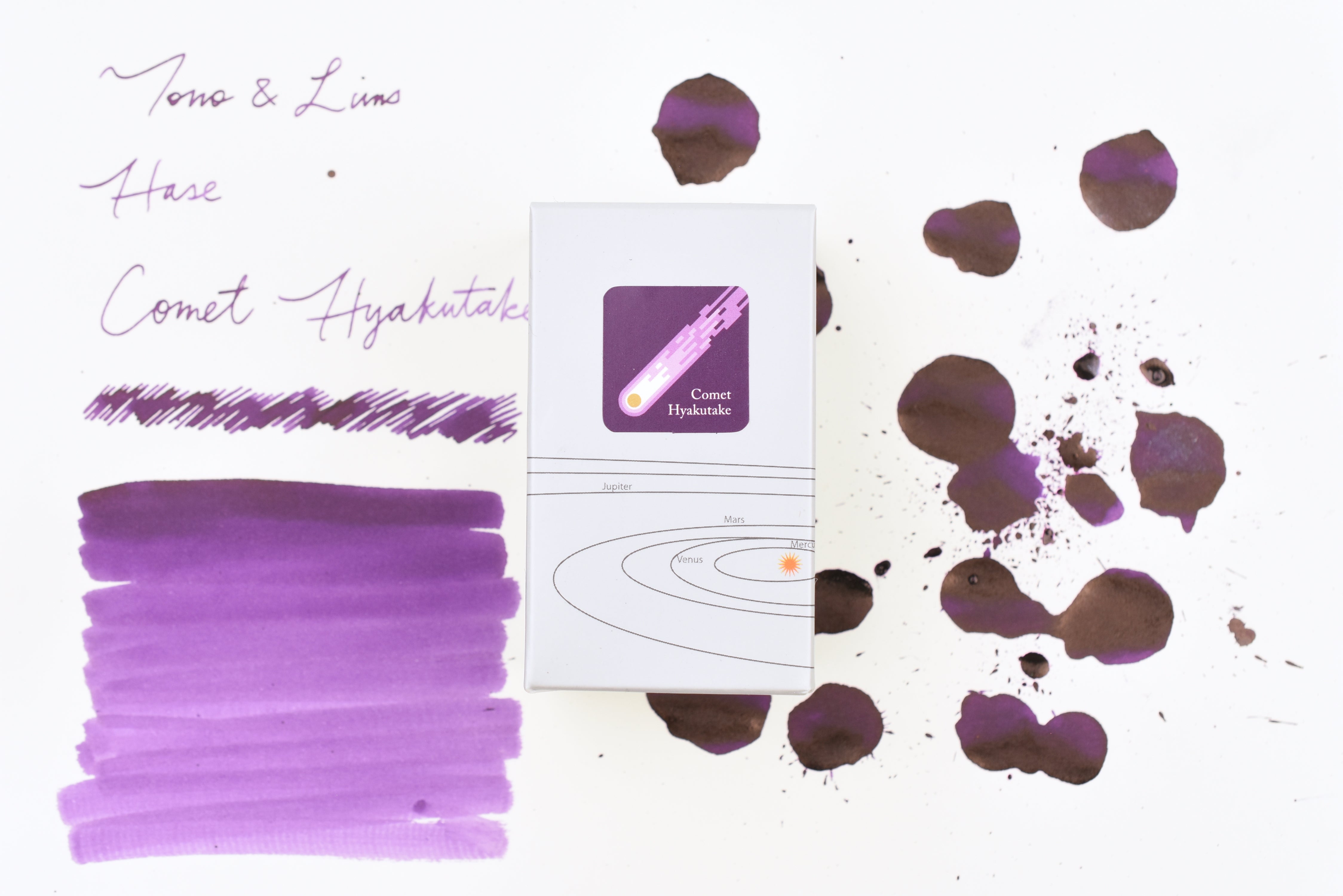 Tono & Lims Glass Pen Ink Bottle - Crystal Line - HASE - Comet Hyakutake - 30ml