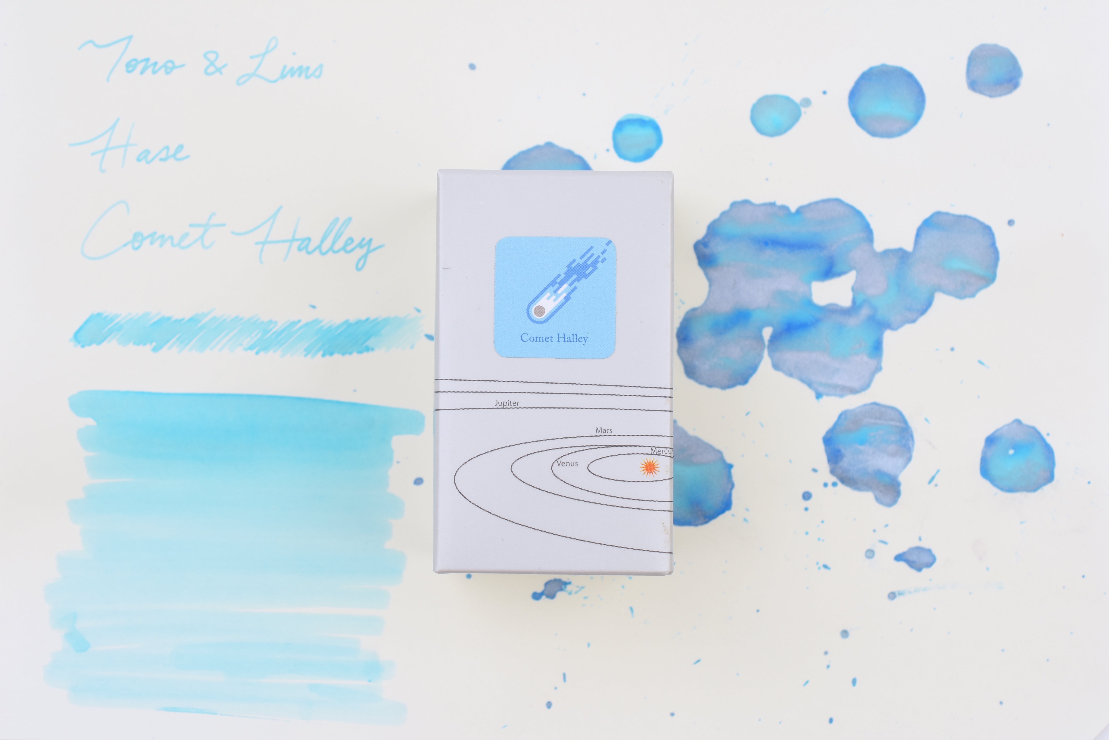 Tono & Lims Glass Pen Ink Bottle - Crystal Line - HASE - Comet Halley - 30ml