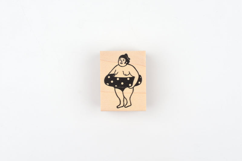 RiraRira Wooden Rubber Stamp - Sumo Wrestler's Float