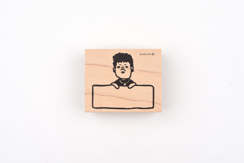RiraRira Wooden Rubber Stamp - Seki-san's Message Frame