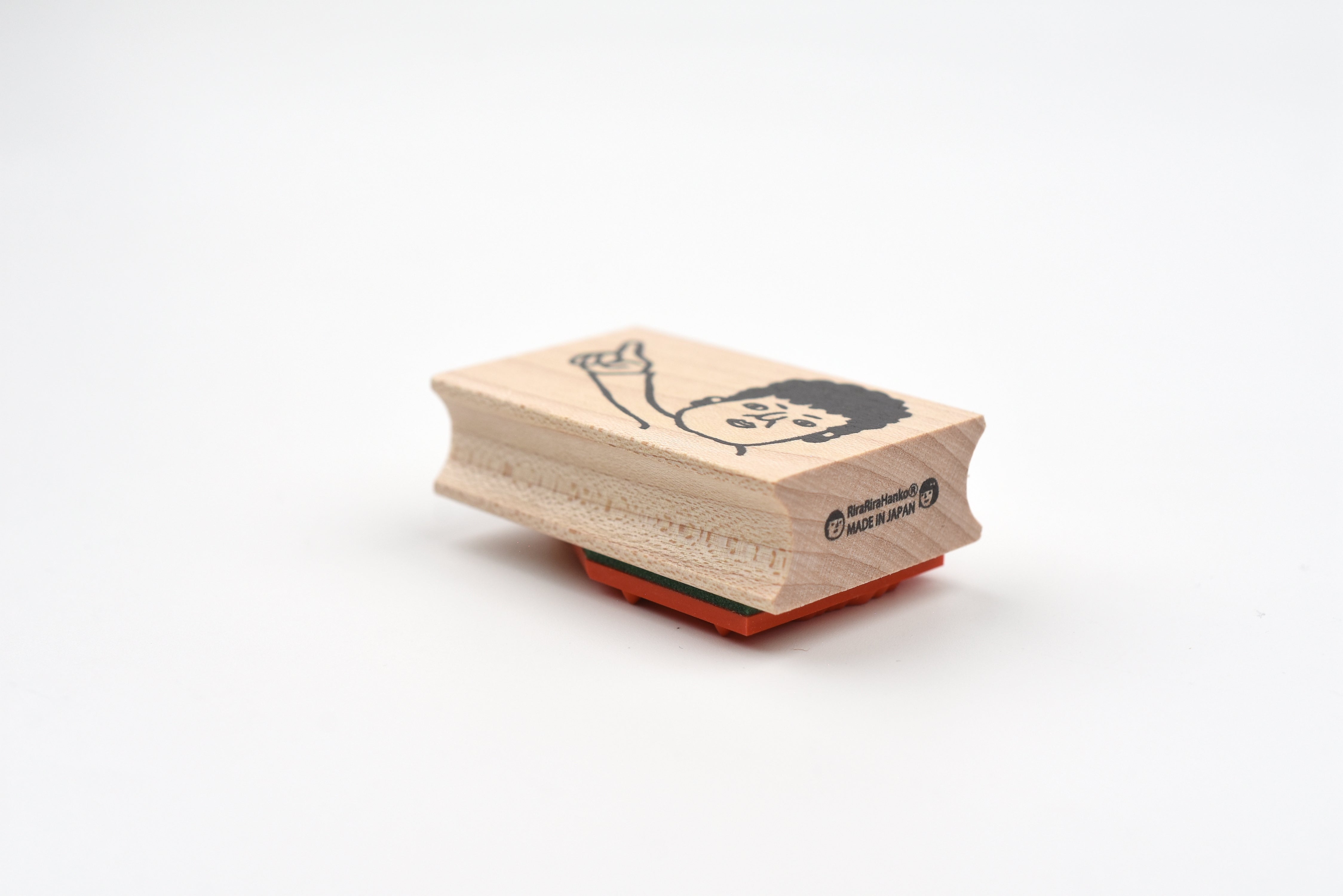 RiraRira Wooden Rubber Stamp - Seki-san Pointing