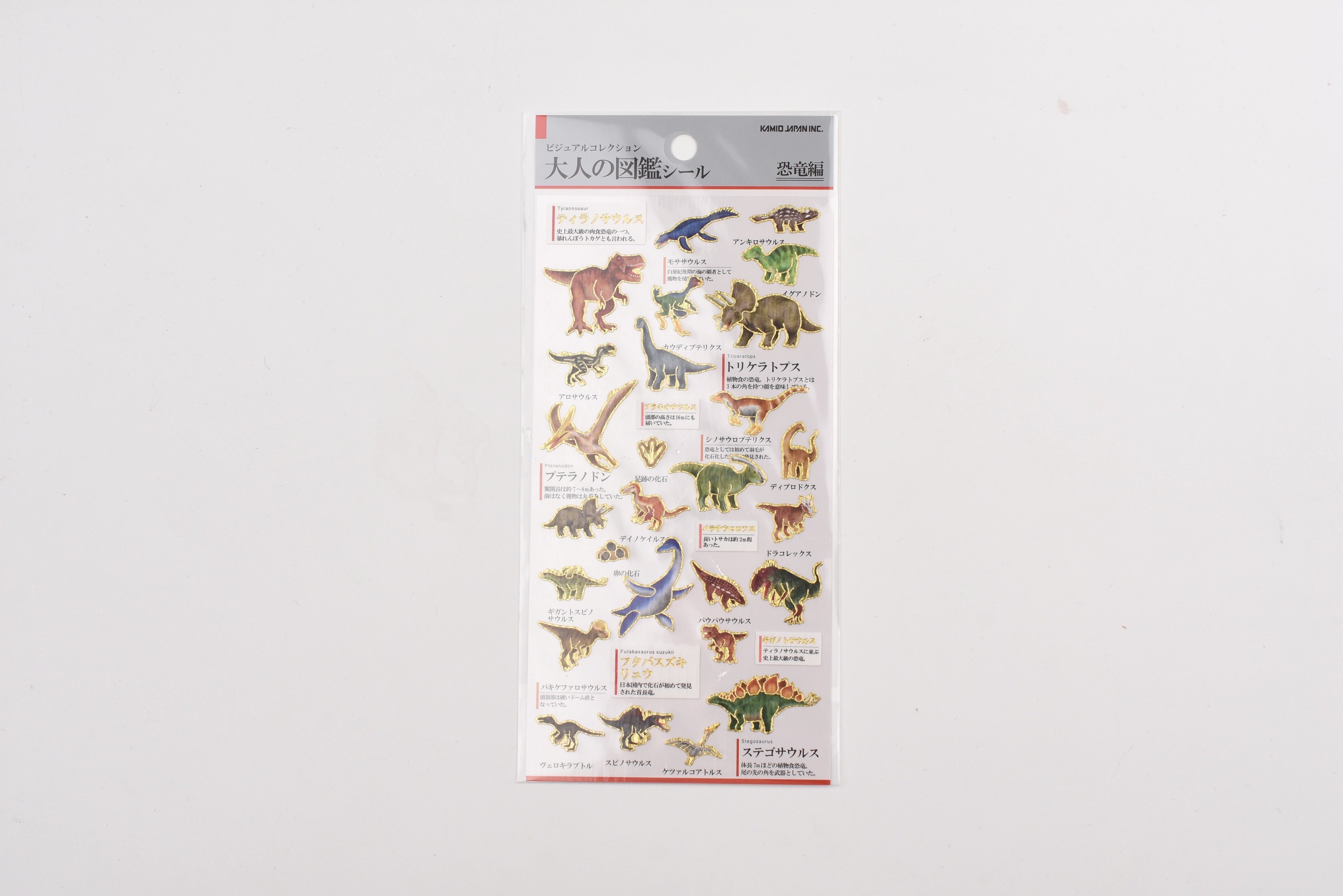 Kamio Adult Illustrated Picture Book Stickers - Dinosaur
