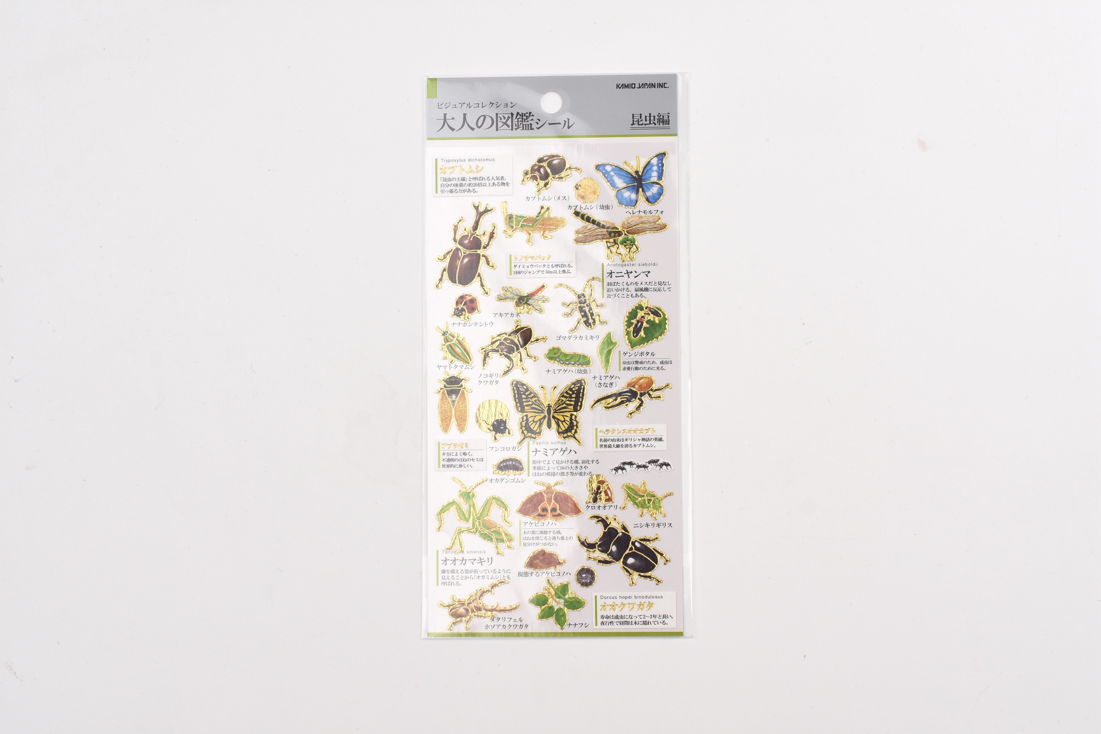 Kamio Adult Illustrated Picture Book Stickers - Insects
