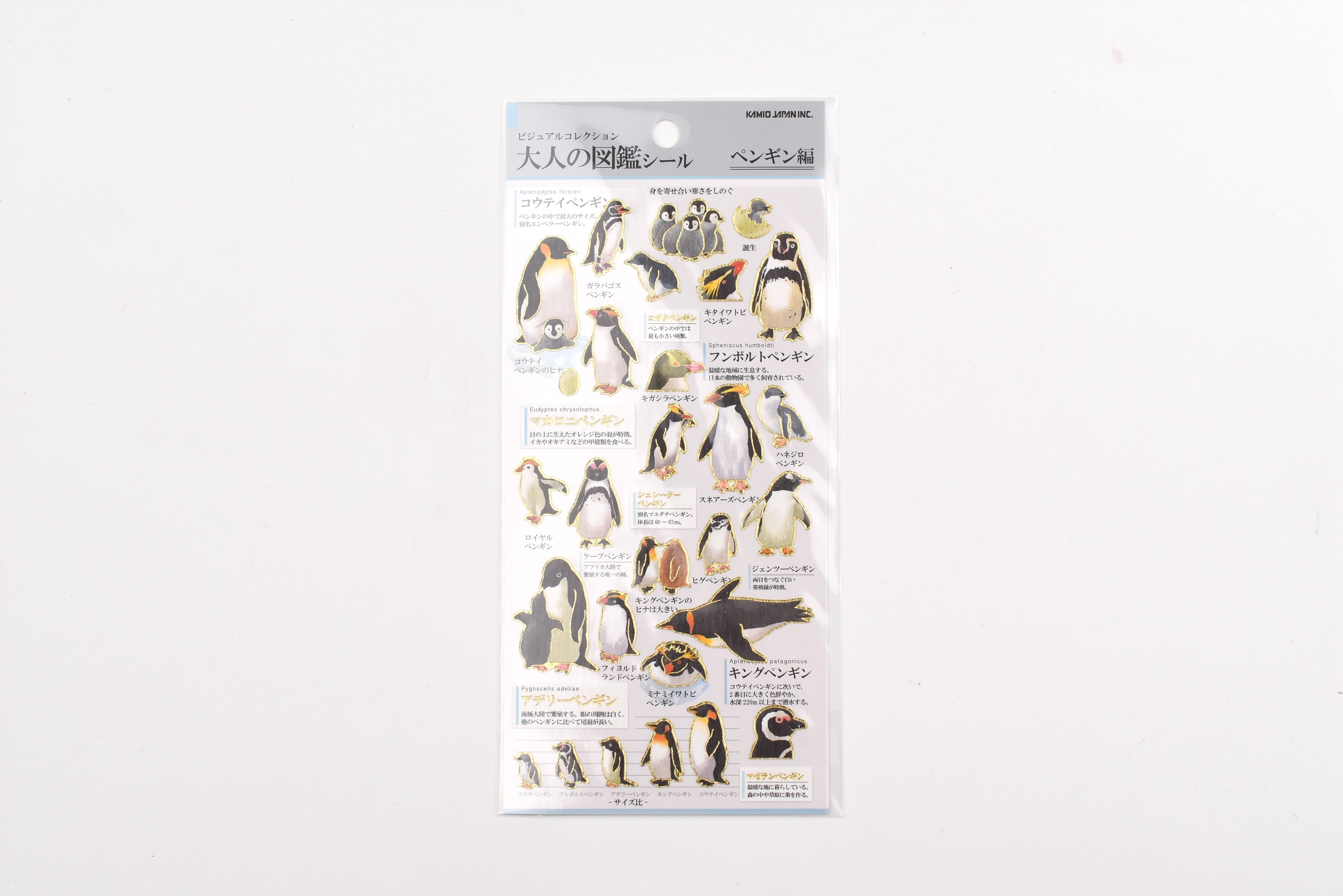 Kamio Adult Illustrated Picture Book Stickers - Penguin