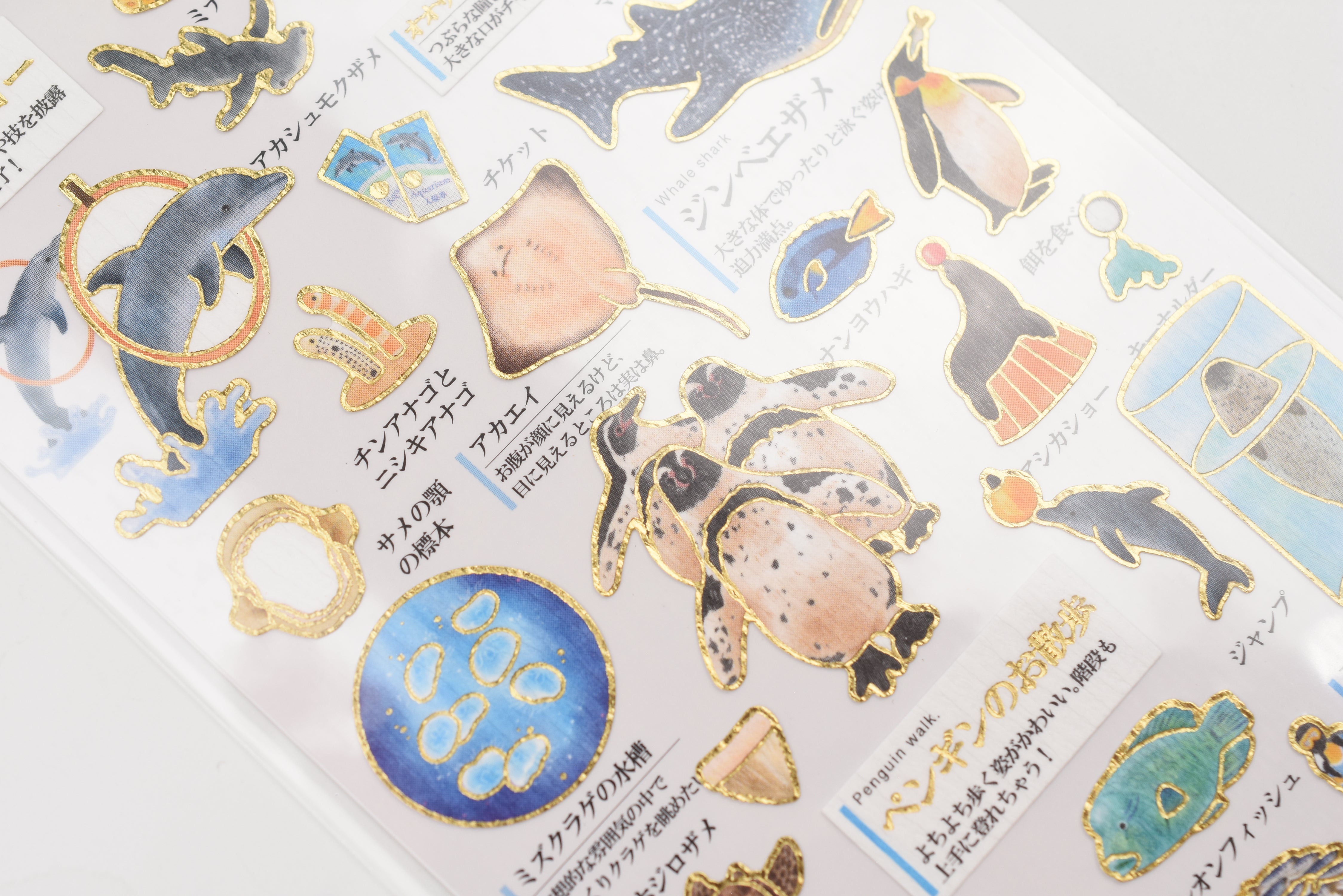 Kamio Adult Illustrated Picture Book Stickers - Aquarium