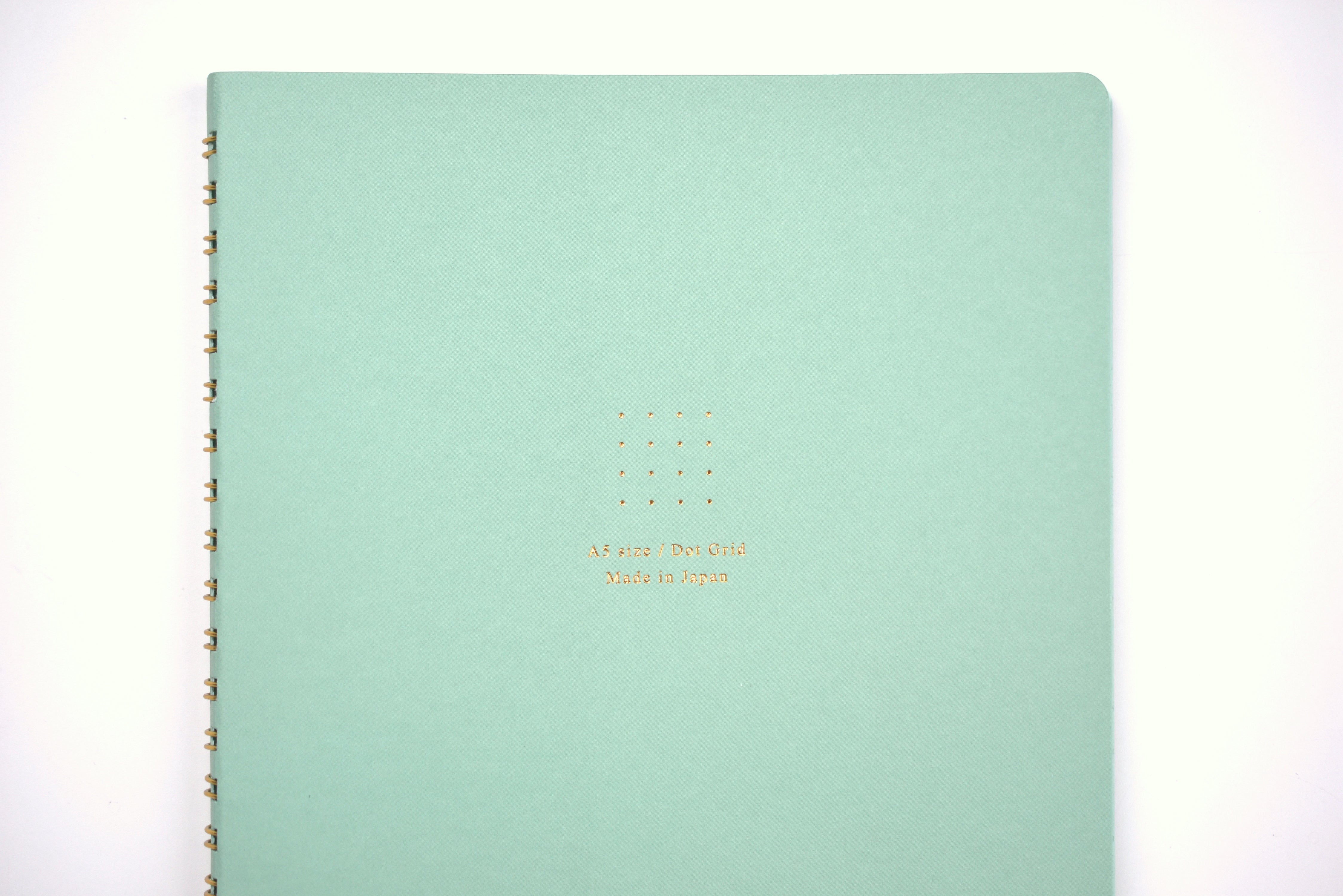 Midori Ring Notebook Soft Color - A5 - Dot Grid - Green