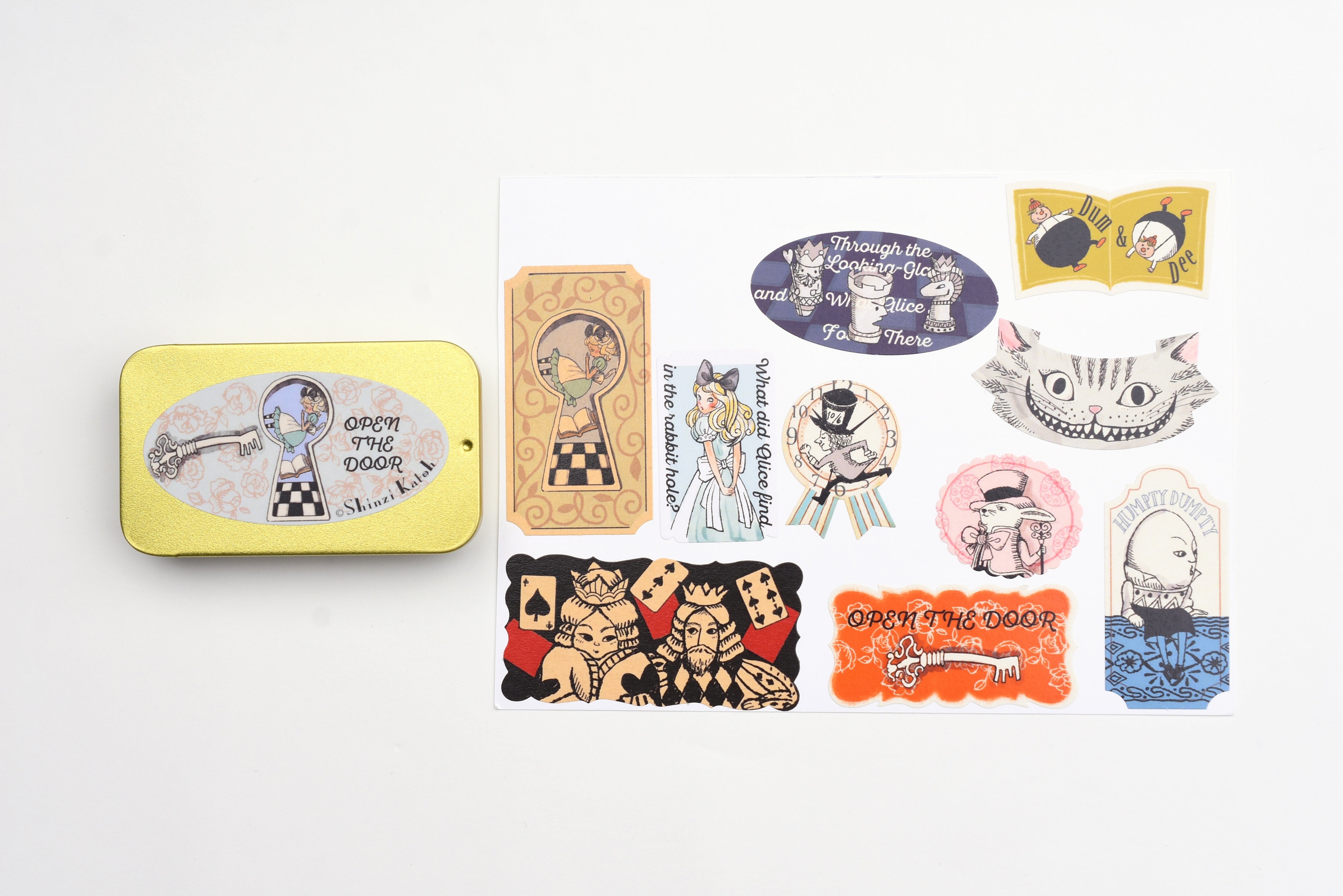 SEAL-DO Alice In Wonderland Flake Sticker With Tin Case - Open the Door