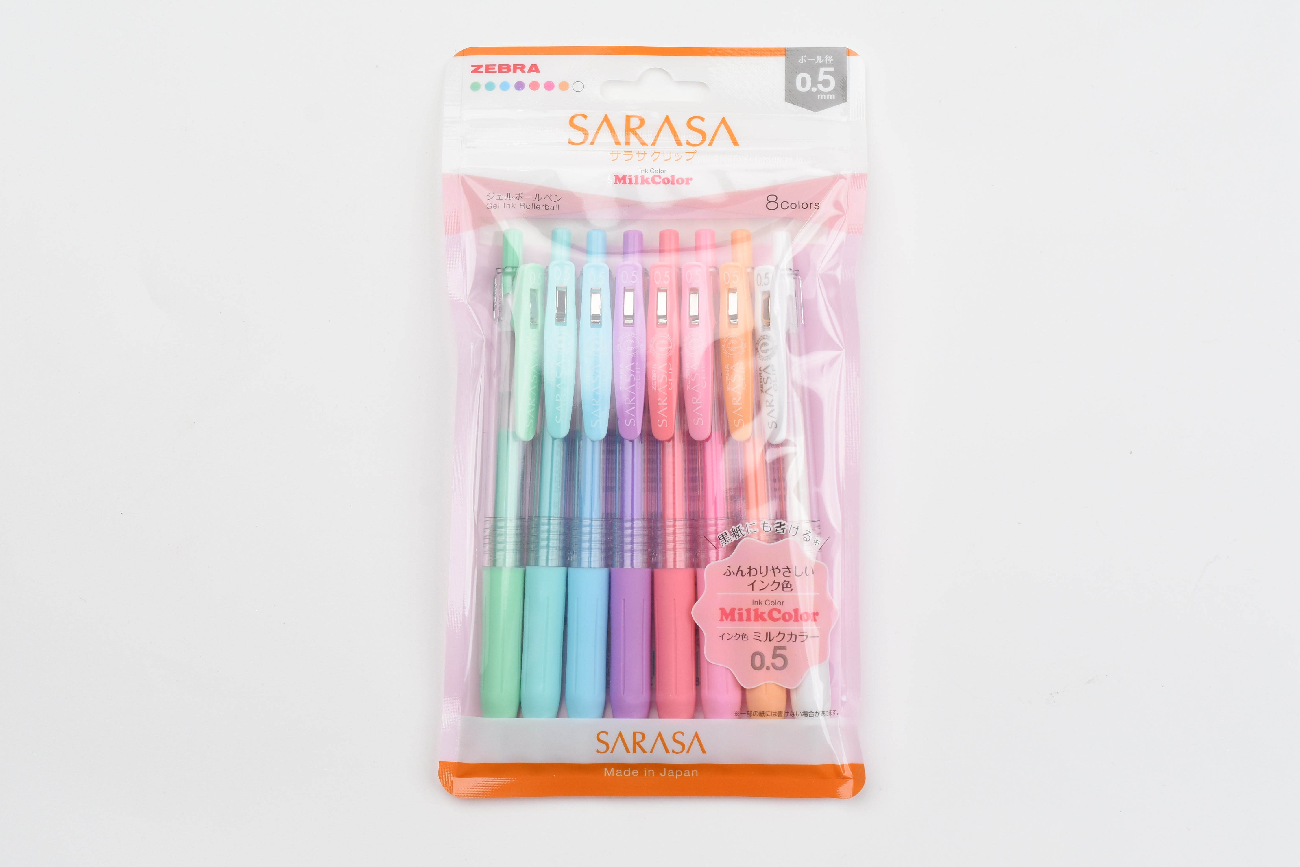 Zebra SARASA Clip Milk Color - 0.5mm - Set of 8