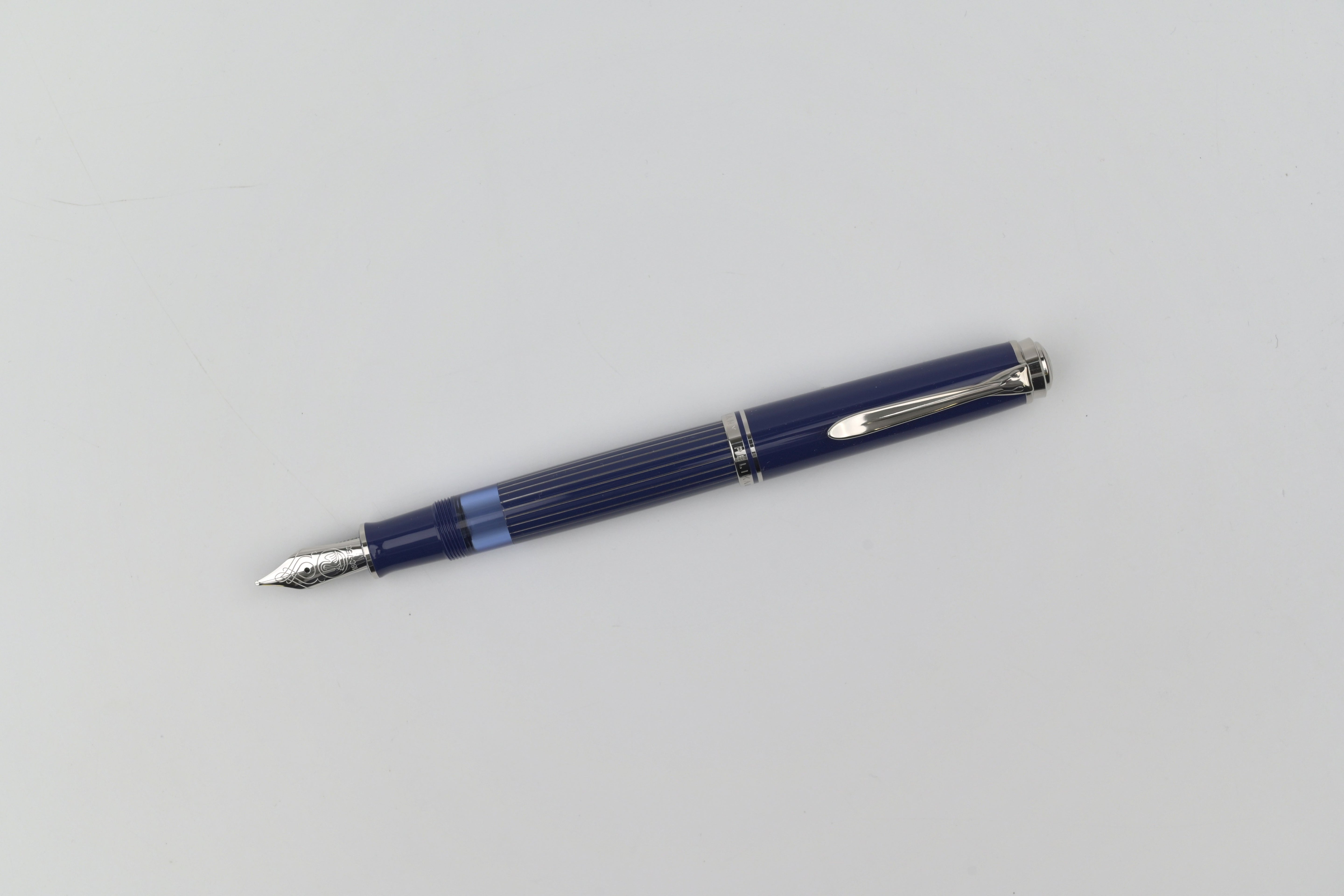 Pelikan M815 Fountain Pen - Souverän - Metal Striped - Blue - Special Edition