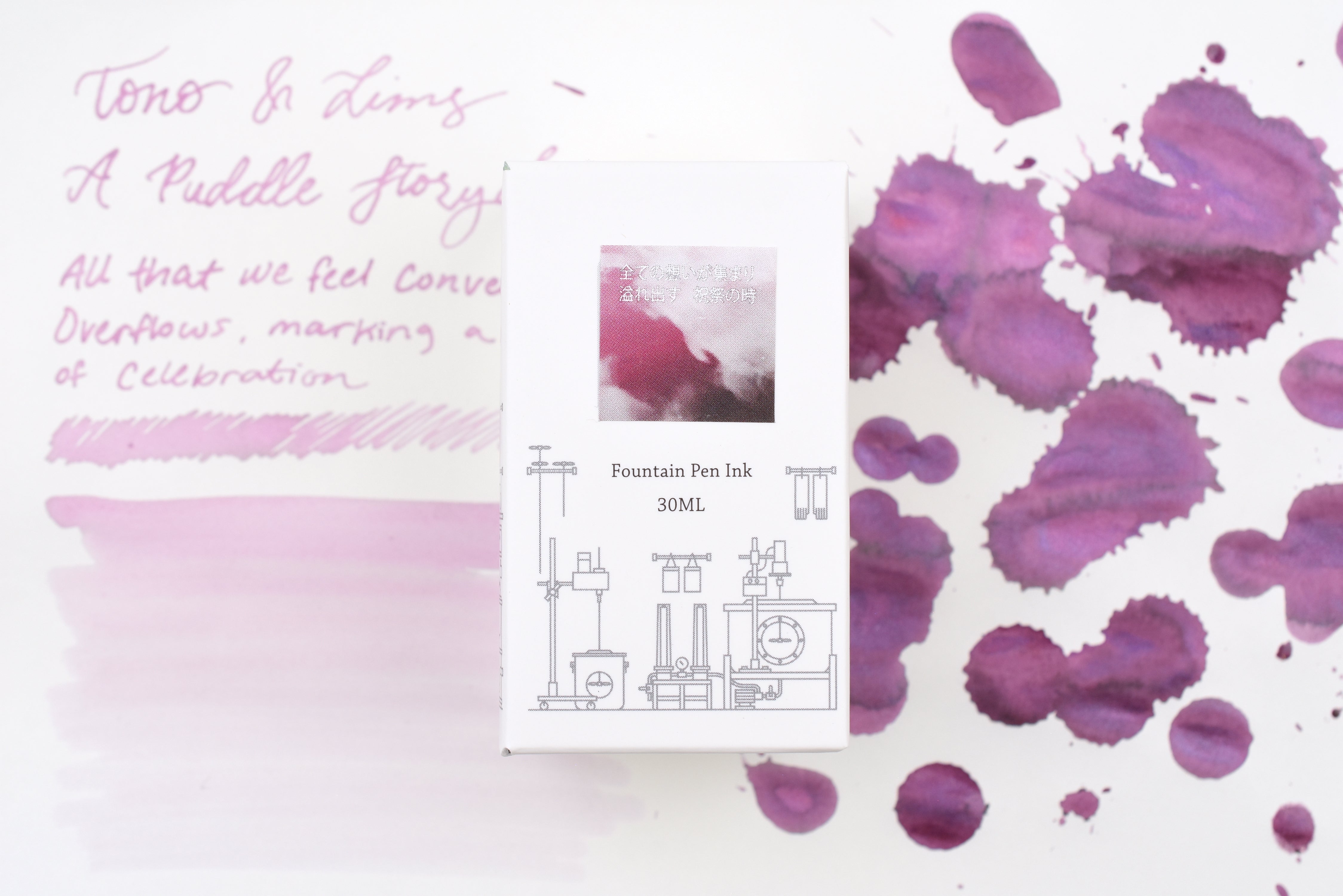 Tono & Lims Ink Bottle - Puddle Story Line - All that we feel converges and overflows, marking a time of celebration - 30ml