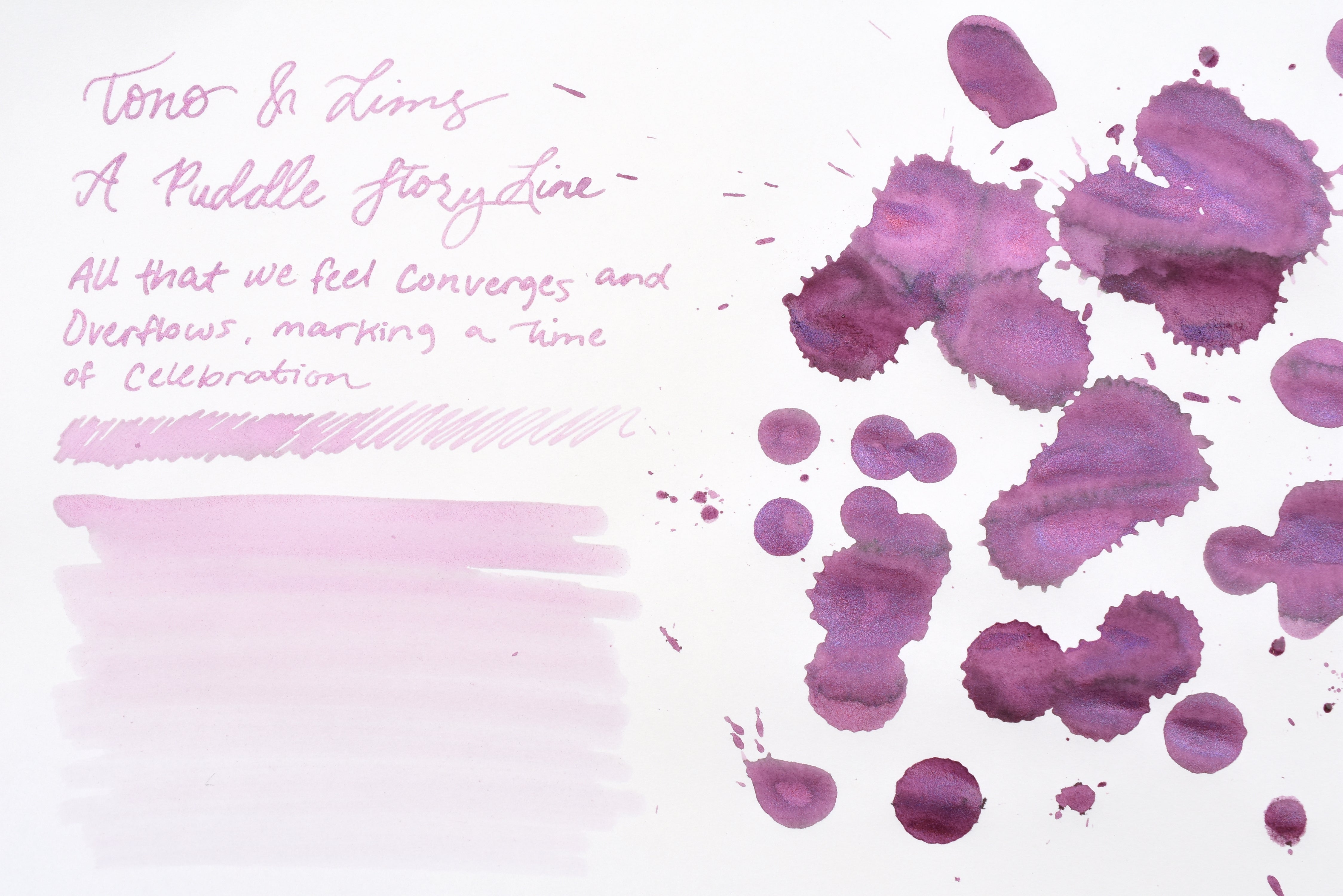 Tono & Lims Ink Bottle - Puddle Story Line - All that we feel converges and overflows, marking a time of celebration - 30ml