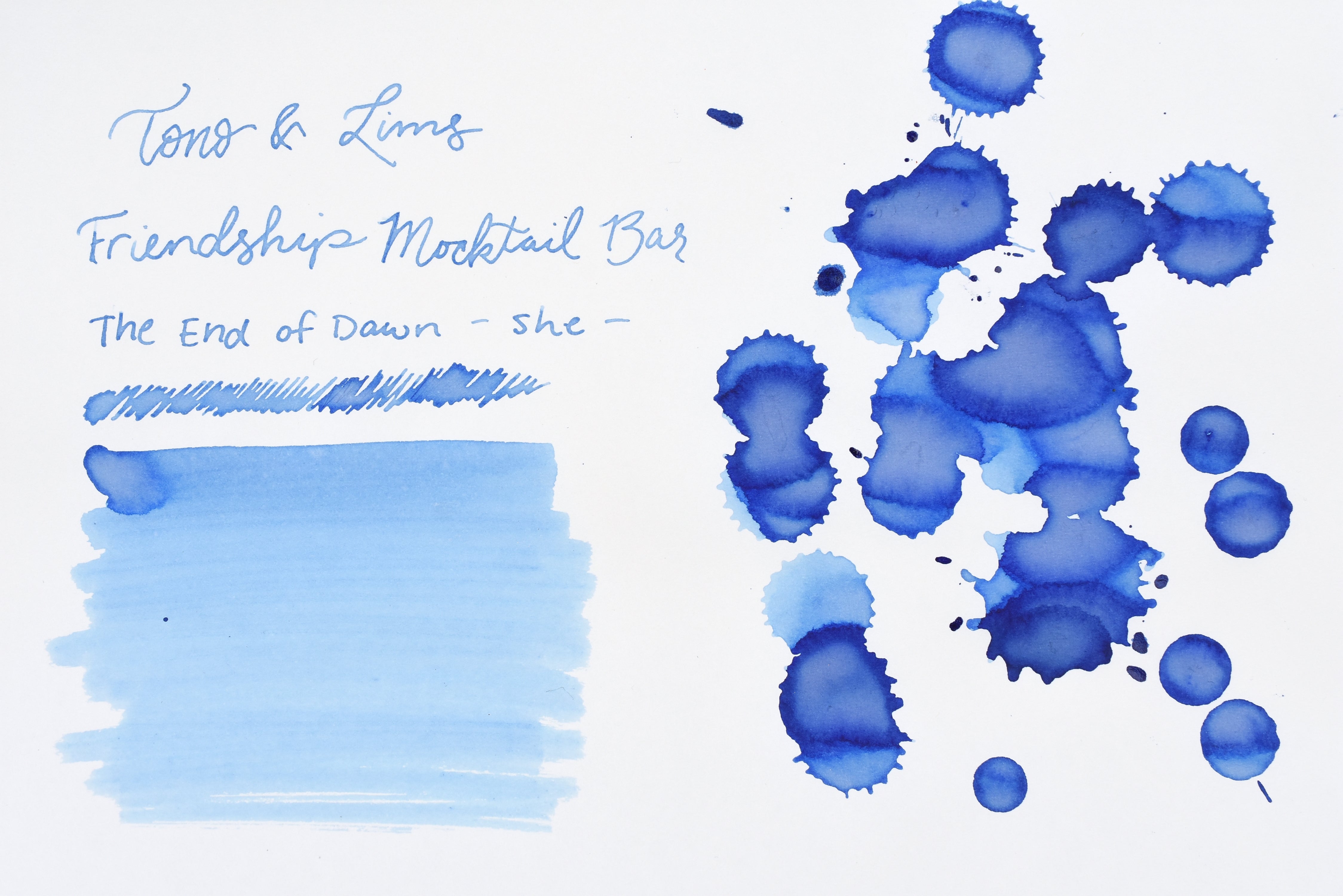Tono & Lims Ink Bottle - Friendship Mocktail Bar - 夜明けのおわり -she- (The end of dawn -she- ) - 30ml