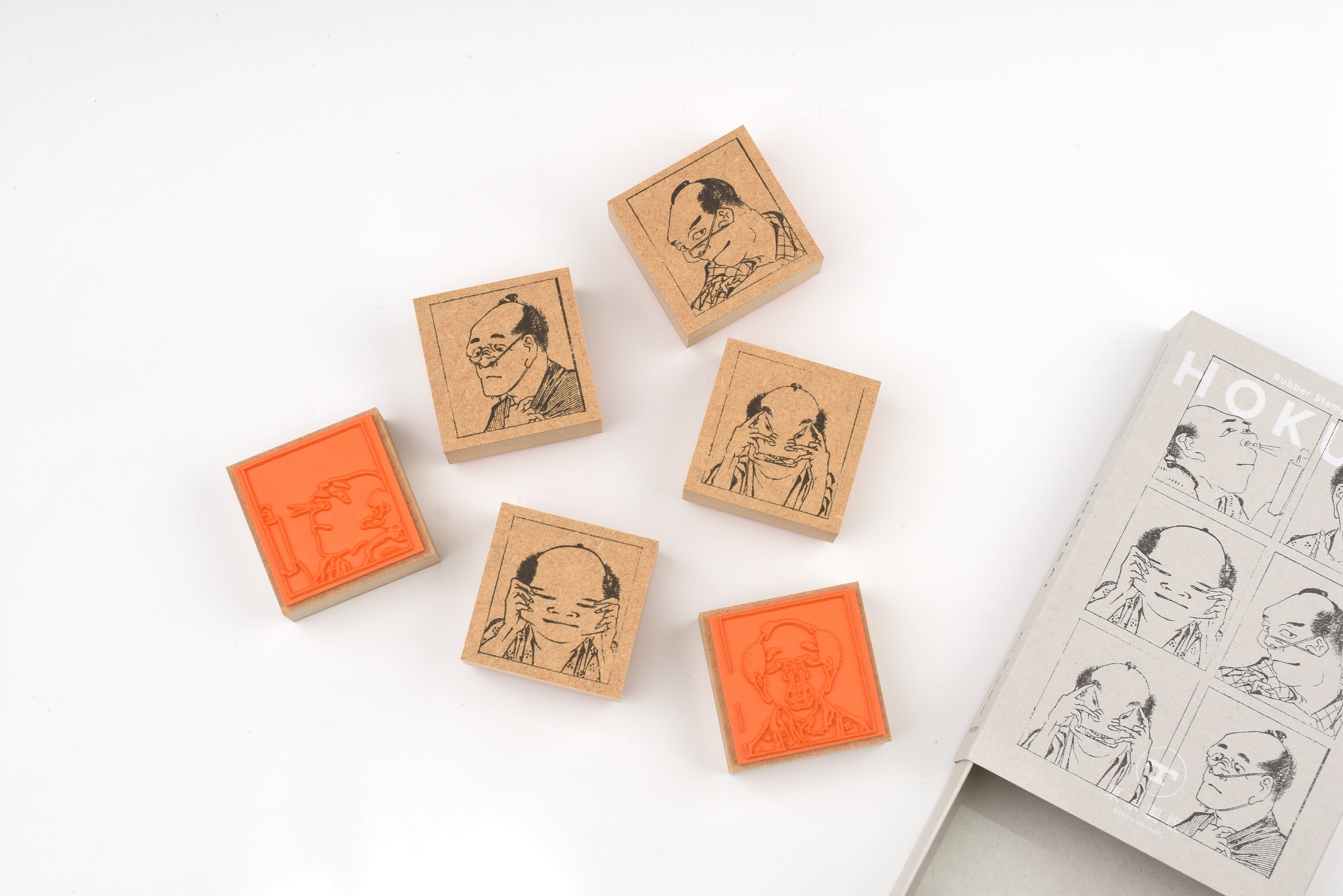 Sanby Rubber Stamp Collection - Hokusai - A Hundred Faces