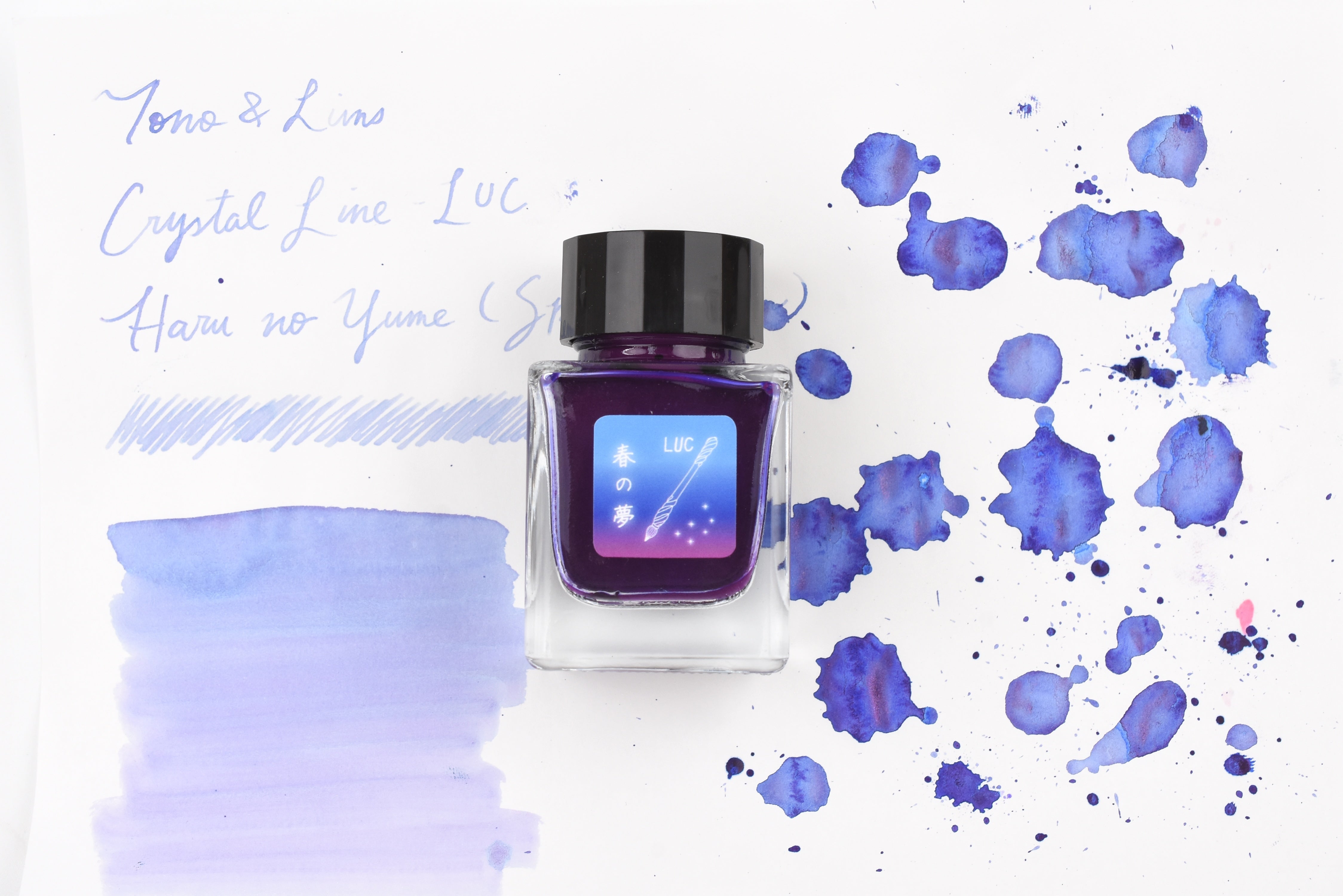 Tono & Lims Glass Pen Ink Bottle - Crystal Line - LUC - 春の夢 Haru no Yume (Spring Dream) - 30ml