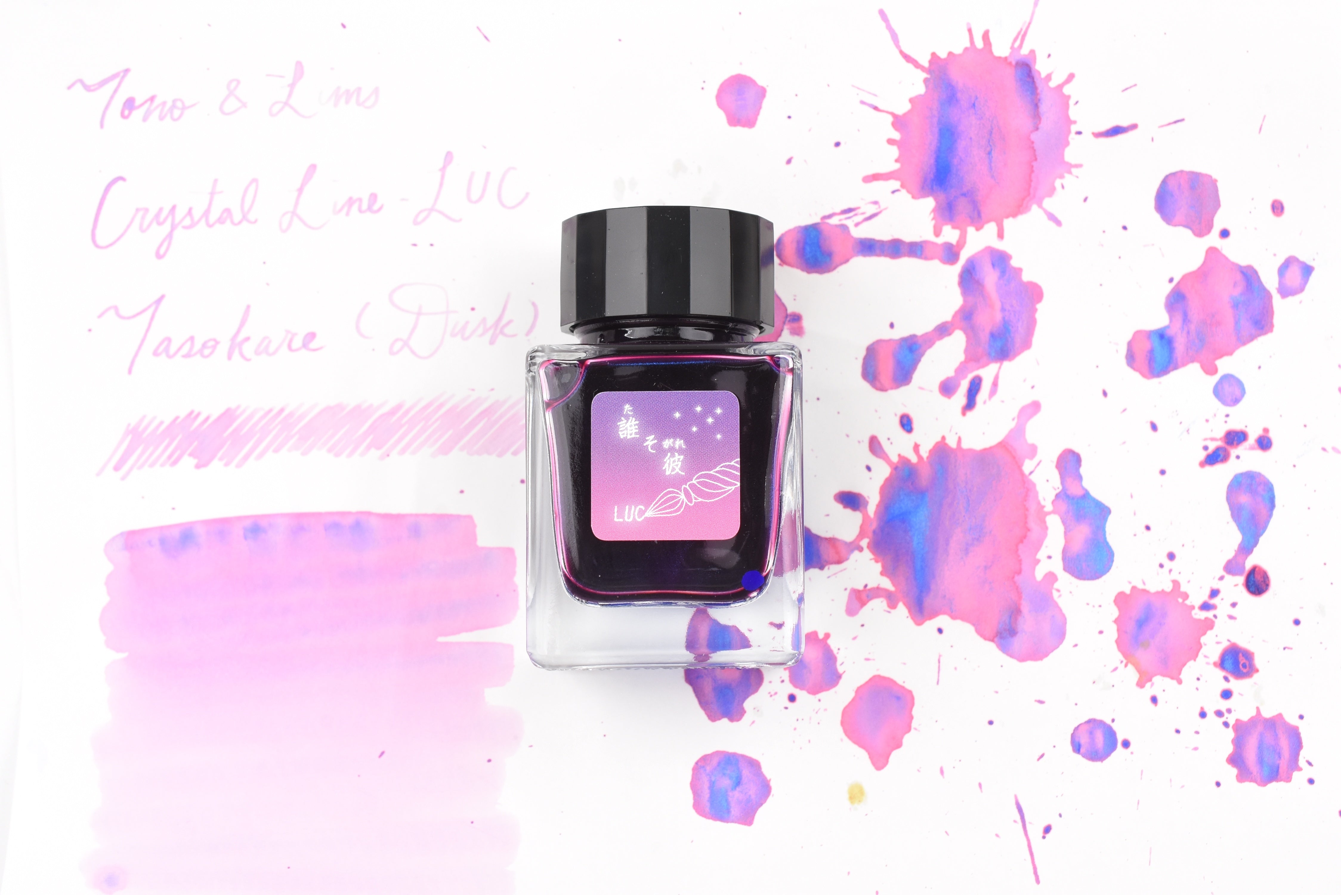 Tono & Lims Glass Pen Ink Bottle - Crystal Line - LUC - 誰そ彼 Tasokare (Dusk) - 30ml