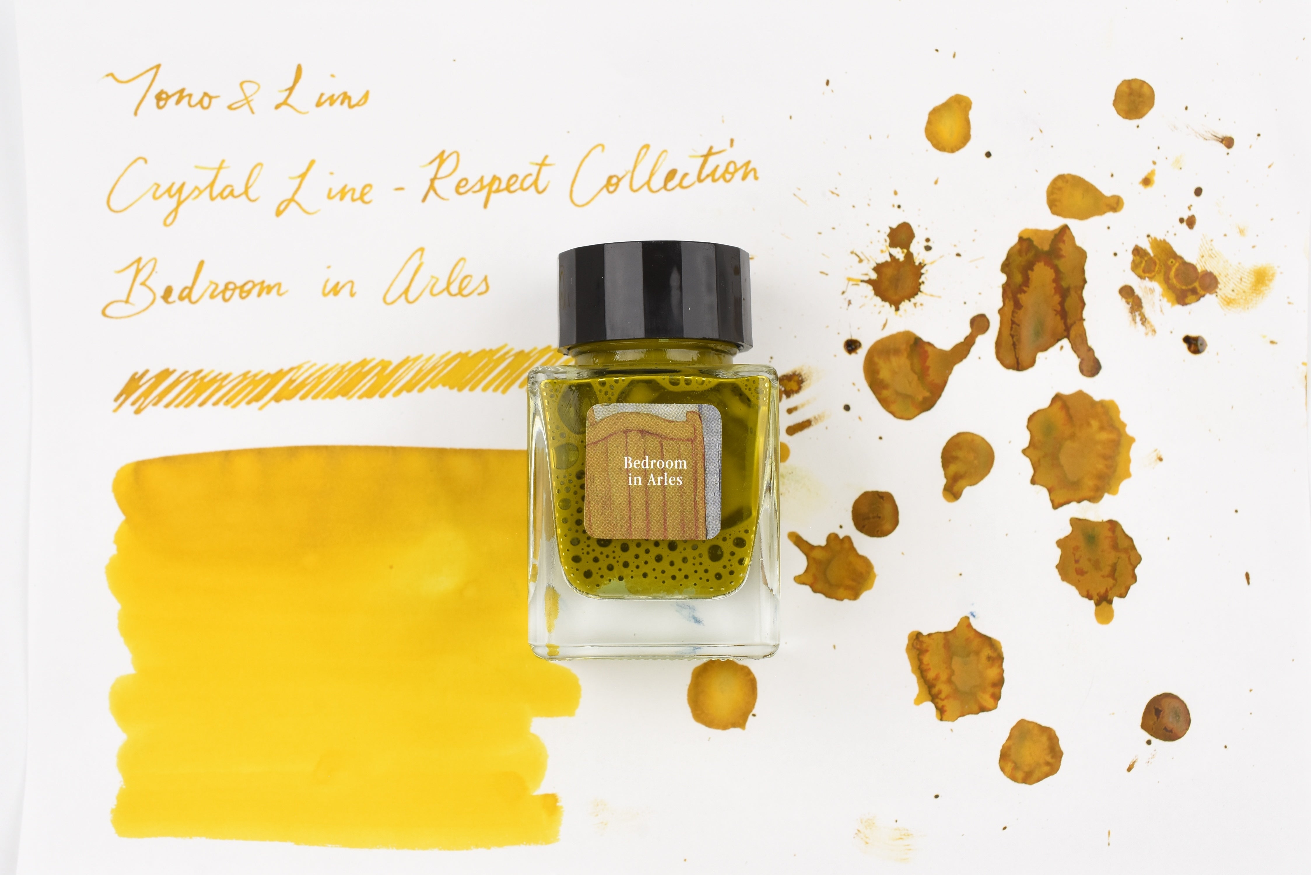 Tono & Lims Glass Pen Ink Bottle - Crystal Line - Respect Collection - Bedroom in Arles - 30ml