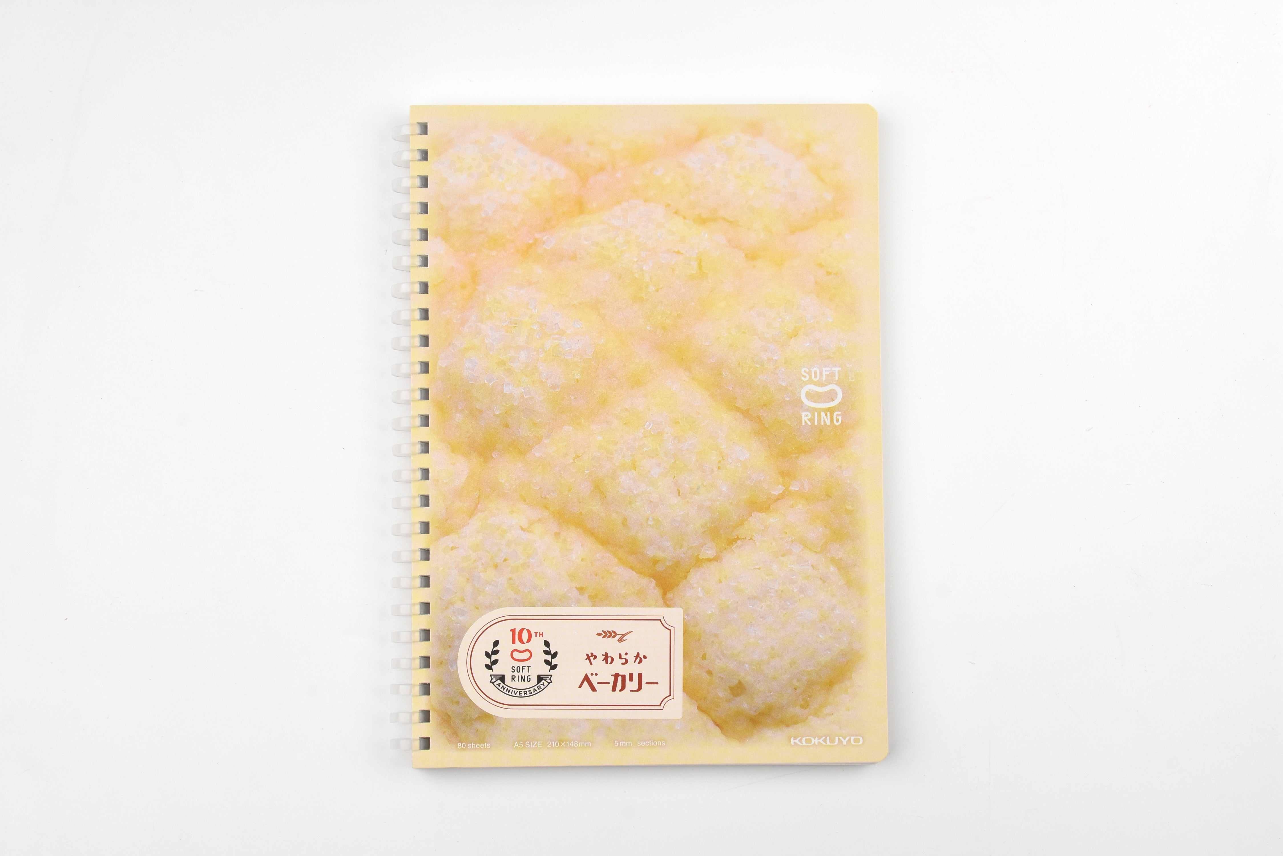 Kokuyo 10th Anniversary Soft Ring Notebook - Soft Bakery - Melon Bread - A5 - Grid