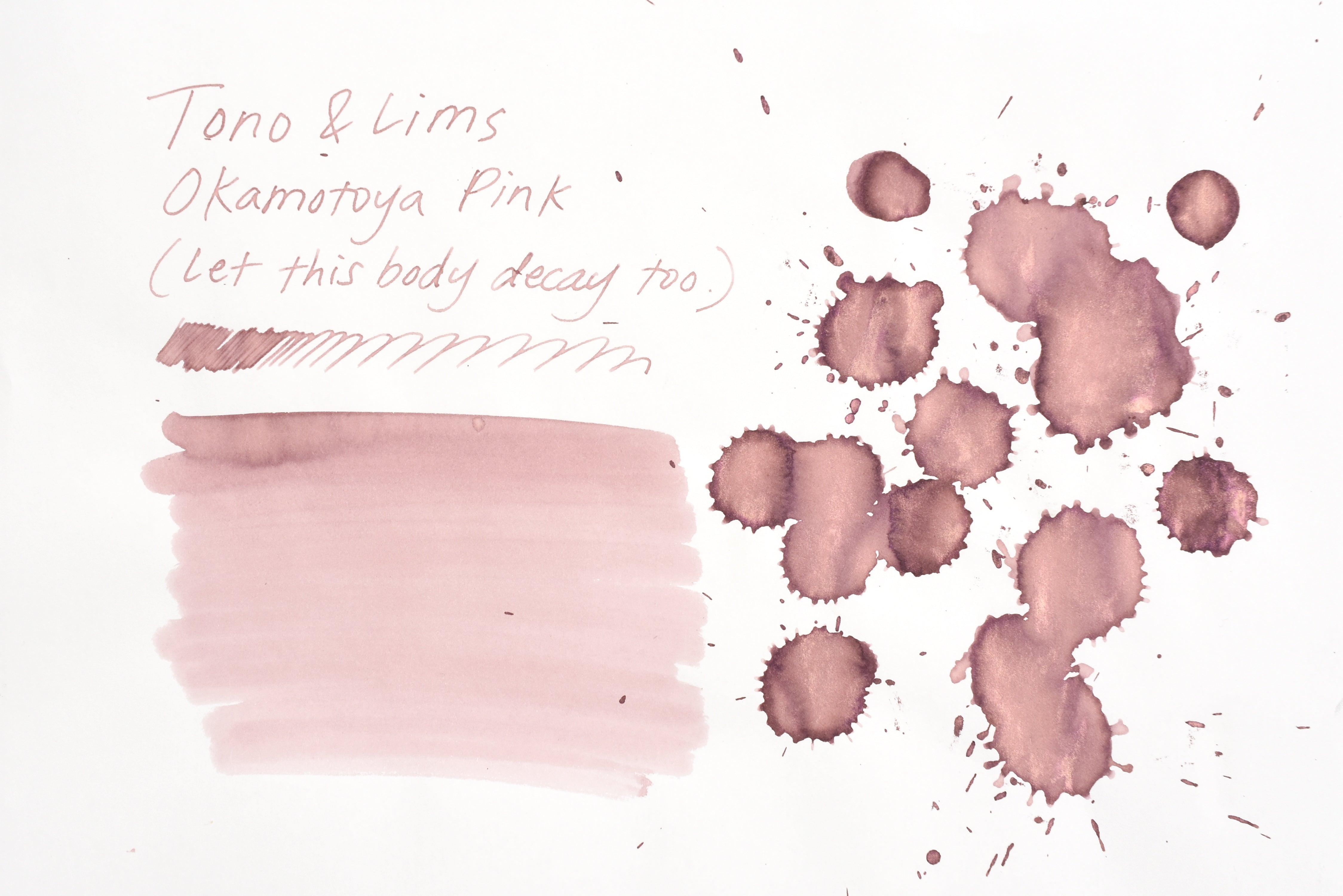 Tono & Lims Ink Bottle - Friendship - オカモトヤ　ピンク (Okamotoya Pink) - 30ml