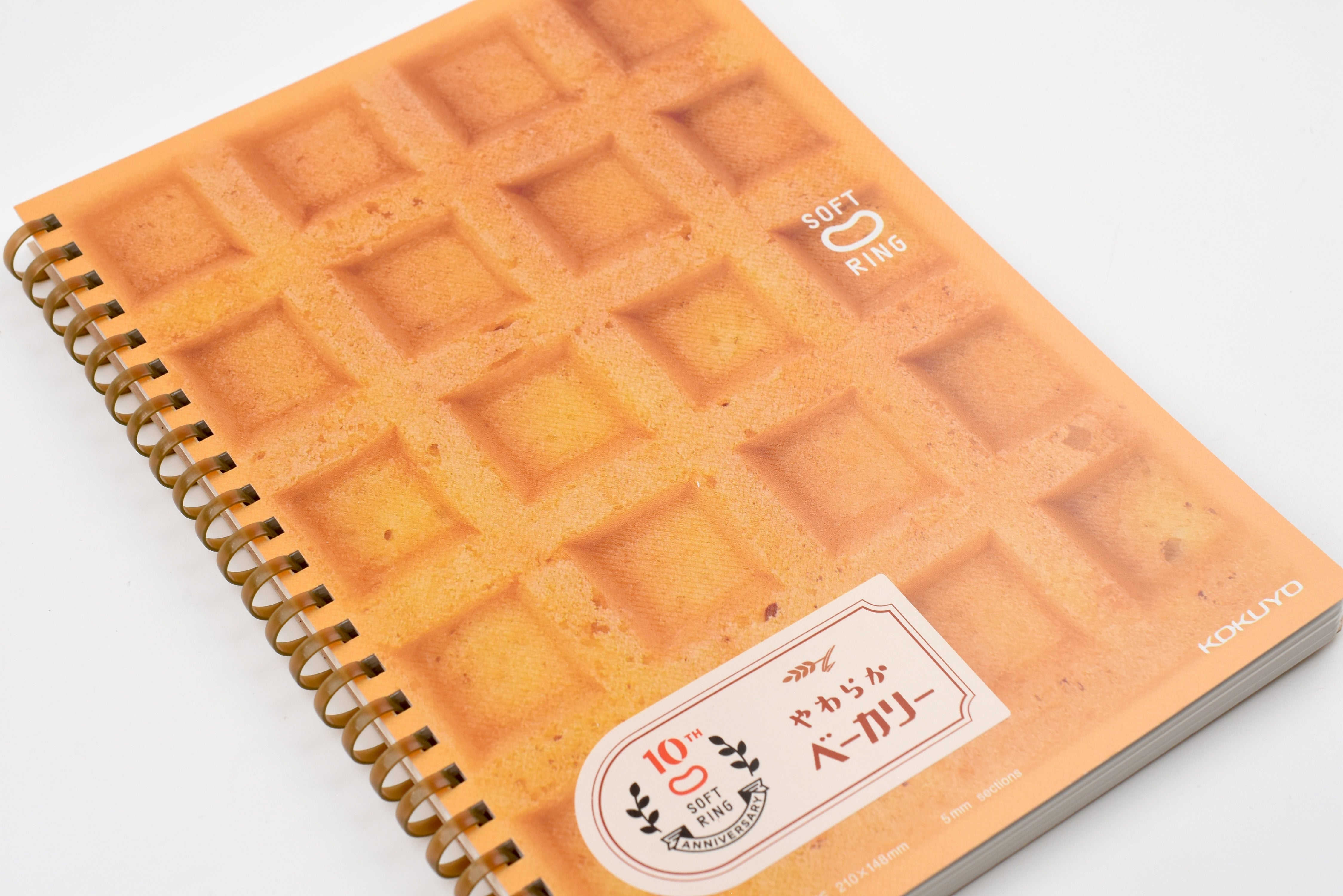Kokuyo 10th Anniversary Soft Ring Notebook - Soft Bakery - Waffle - A5 - Grid