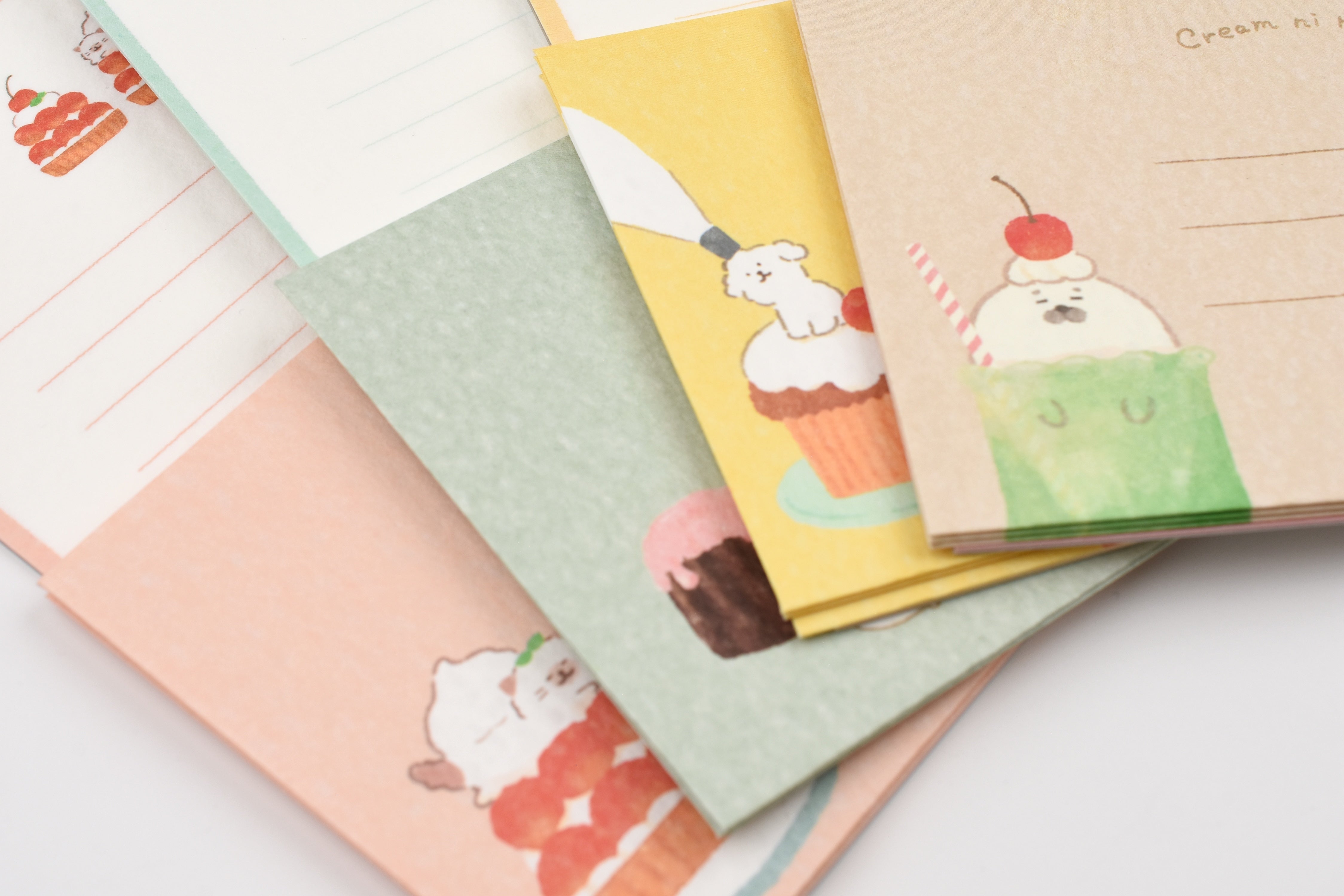 Furukawa Paper Letterset - Sweets Animal Workshop - Cream