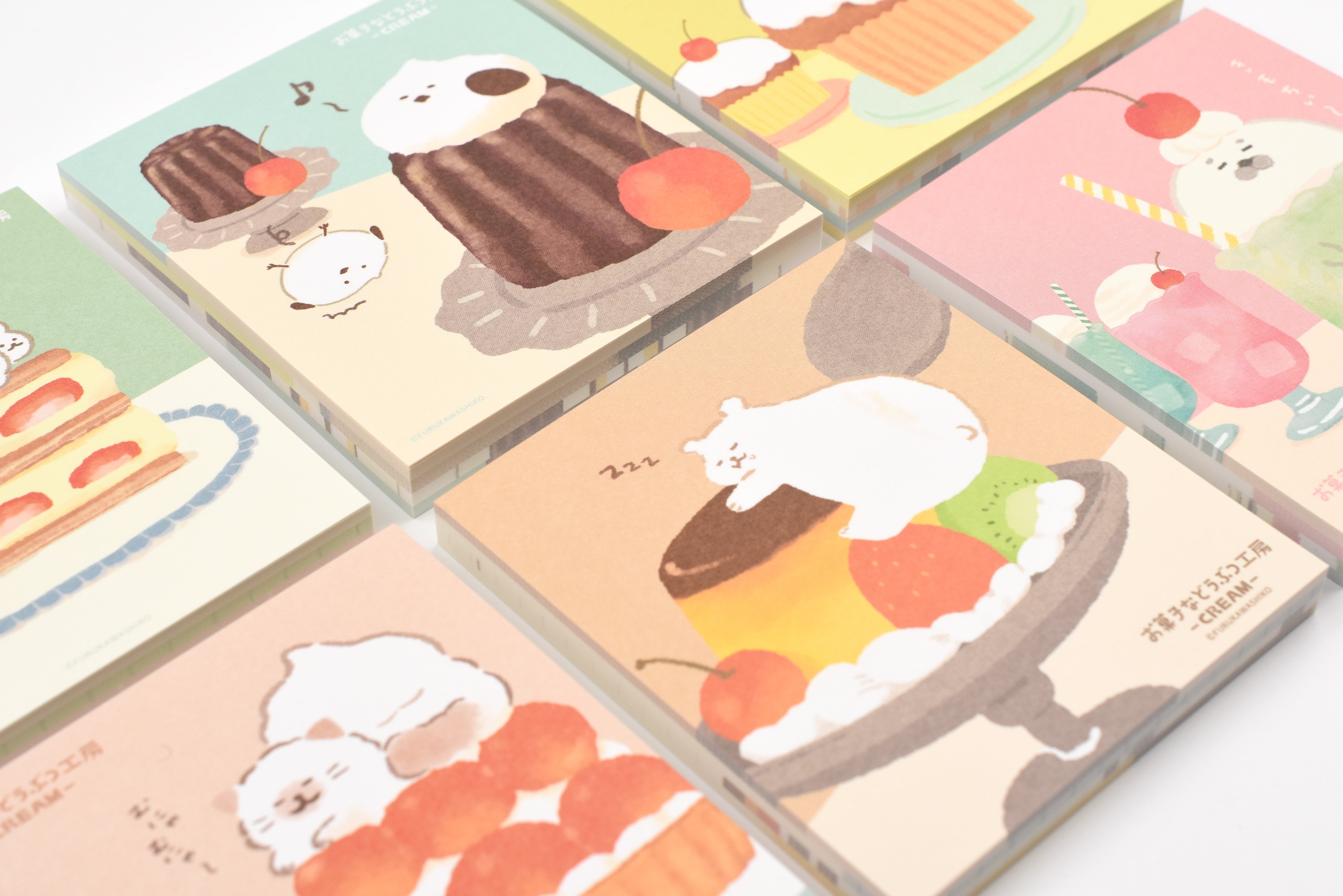 Furukawa Paper Memo Pad - Sweets Animal Workshop - Cream