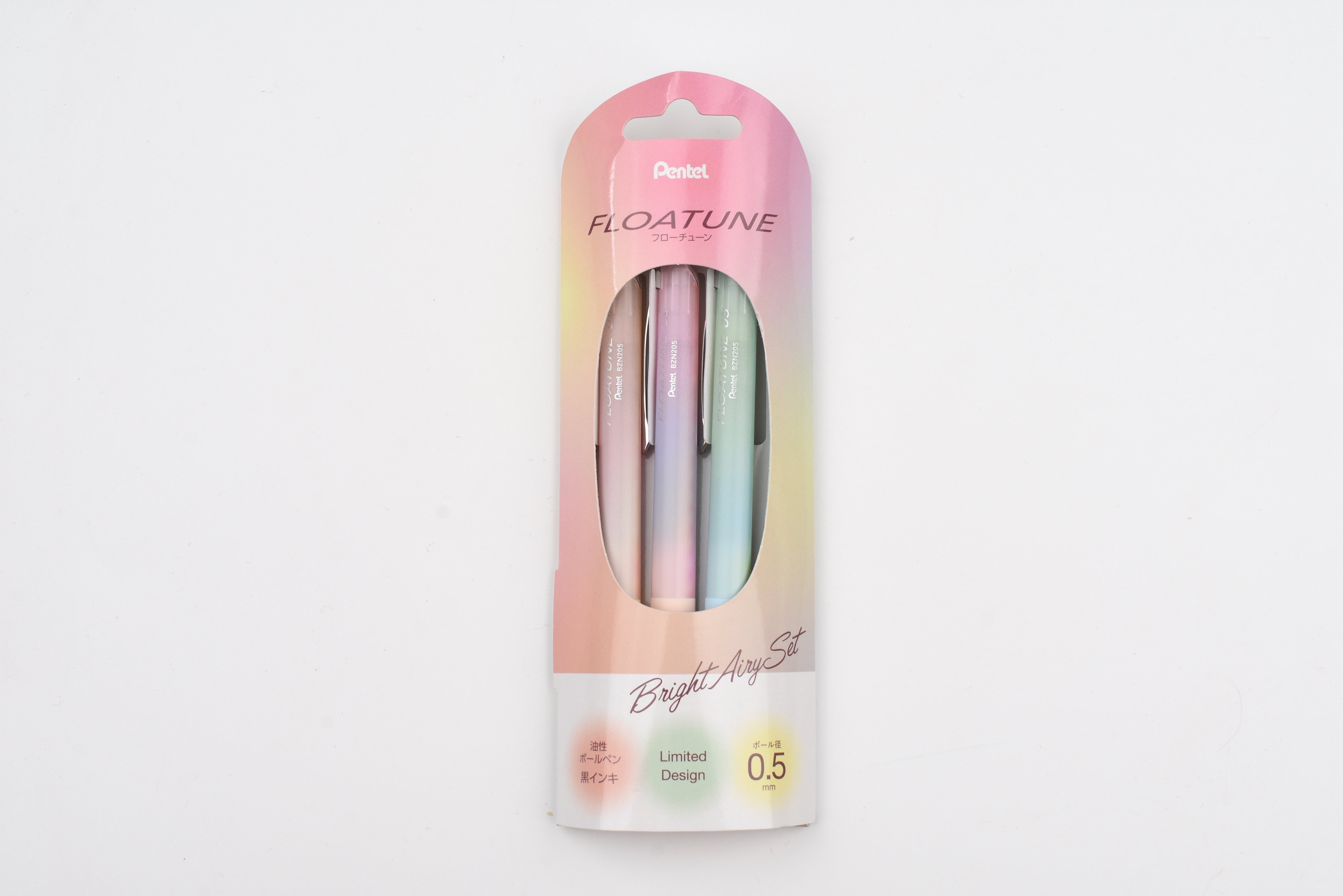 Pentel Floatune Ballpoint Pen - Bright Airy Set - Limited Edition - 0.5mm - Set of 3