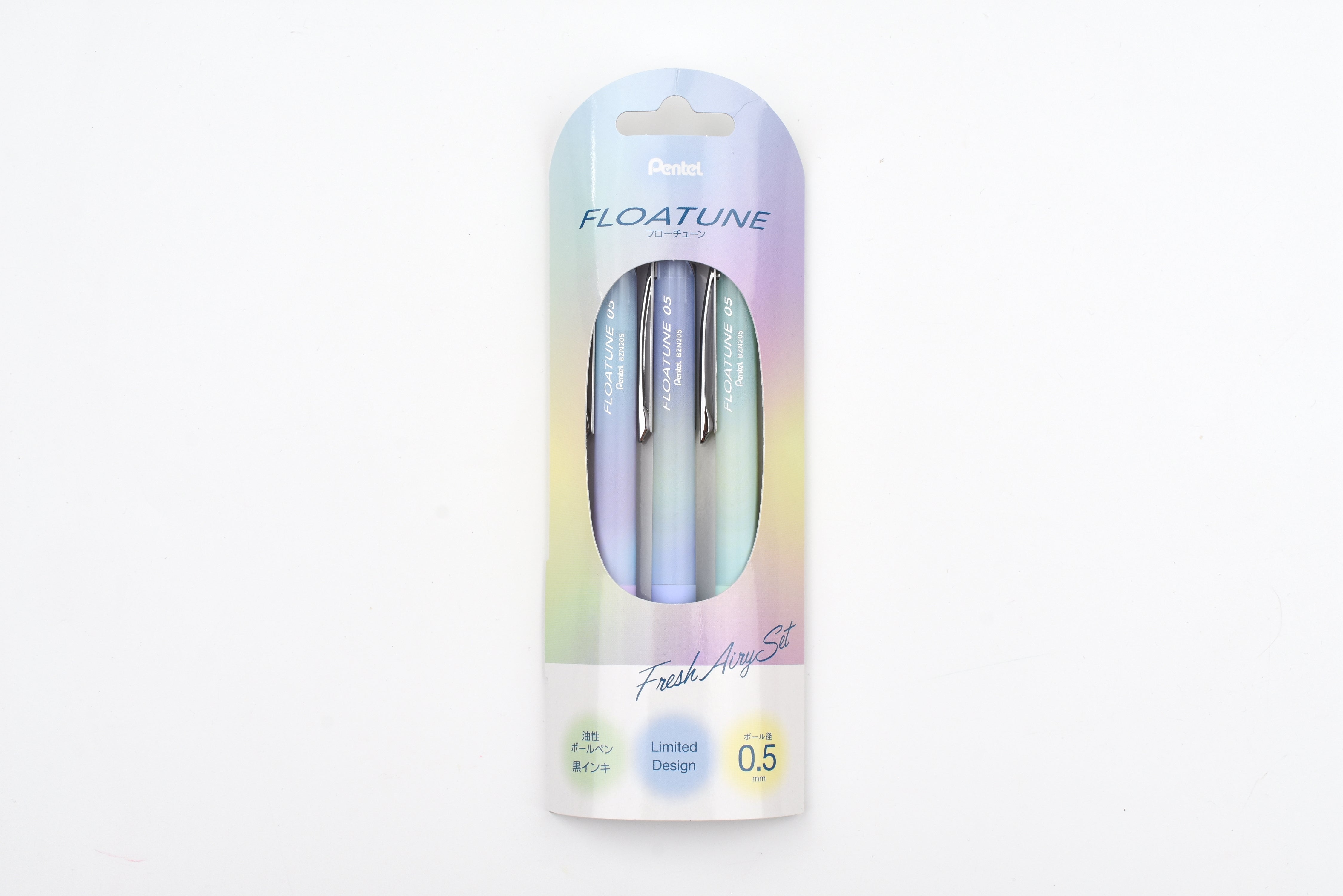 Pentel Floatune Ballpoint Pen - Fresh Airy Set - Limited Edition - 0.5mm - Set of 3
