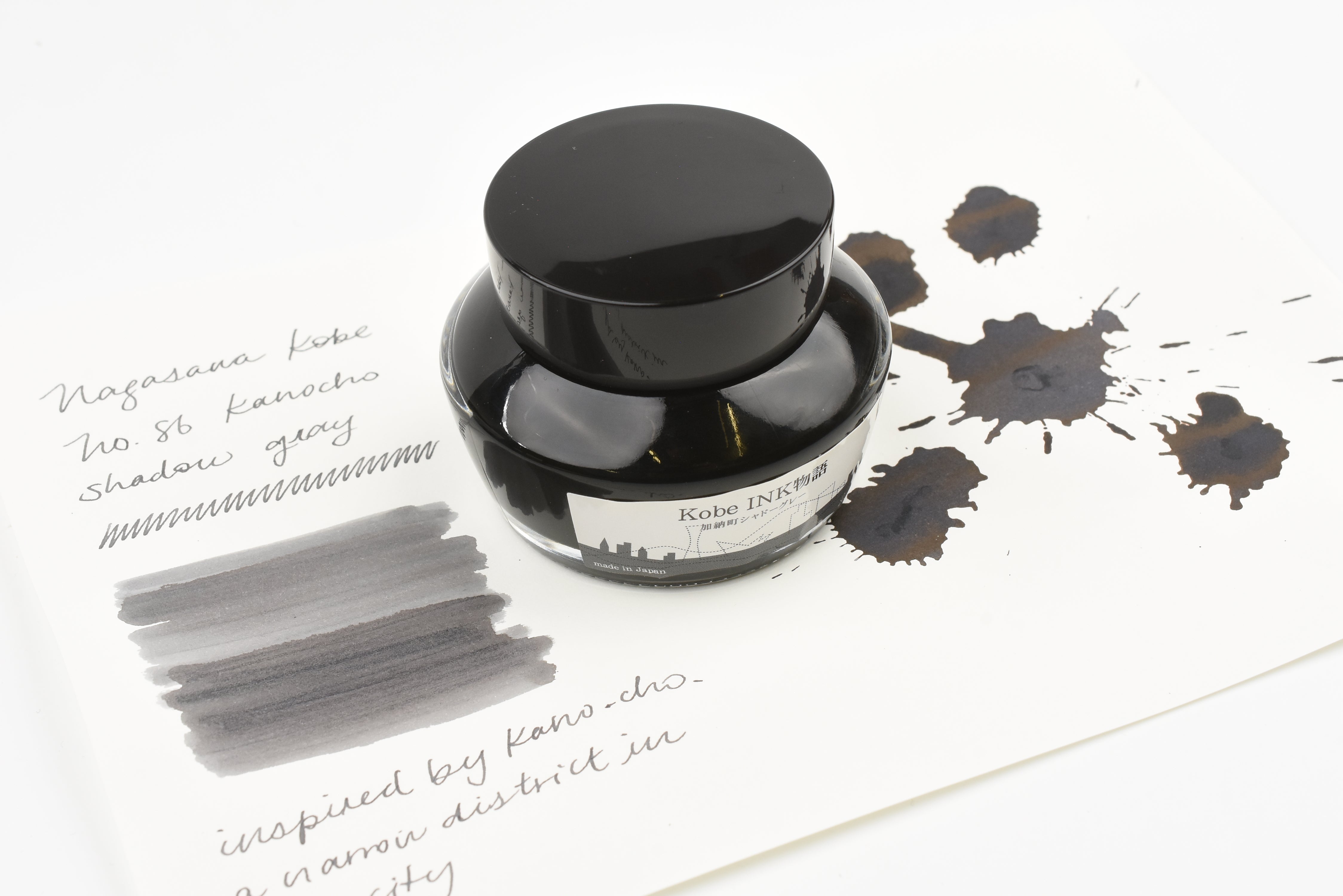 Nagasawa Kobe Ink No.86 Kano-cho Shadow-gray
