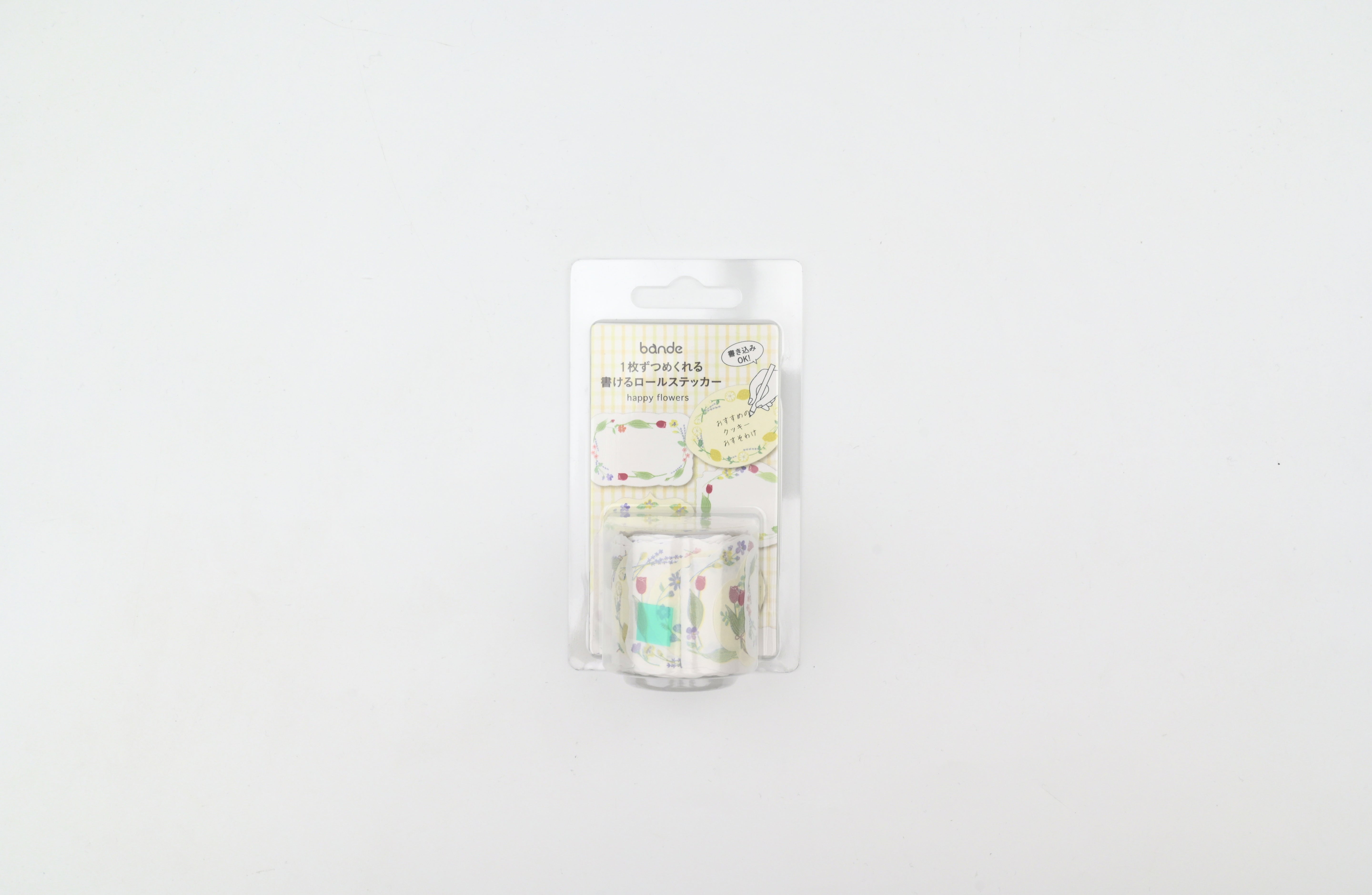 Bande - Writeable Roll Sticker - Happy Flowers