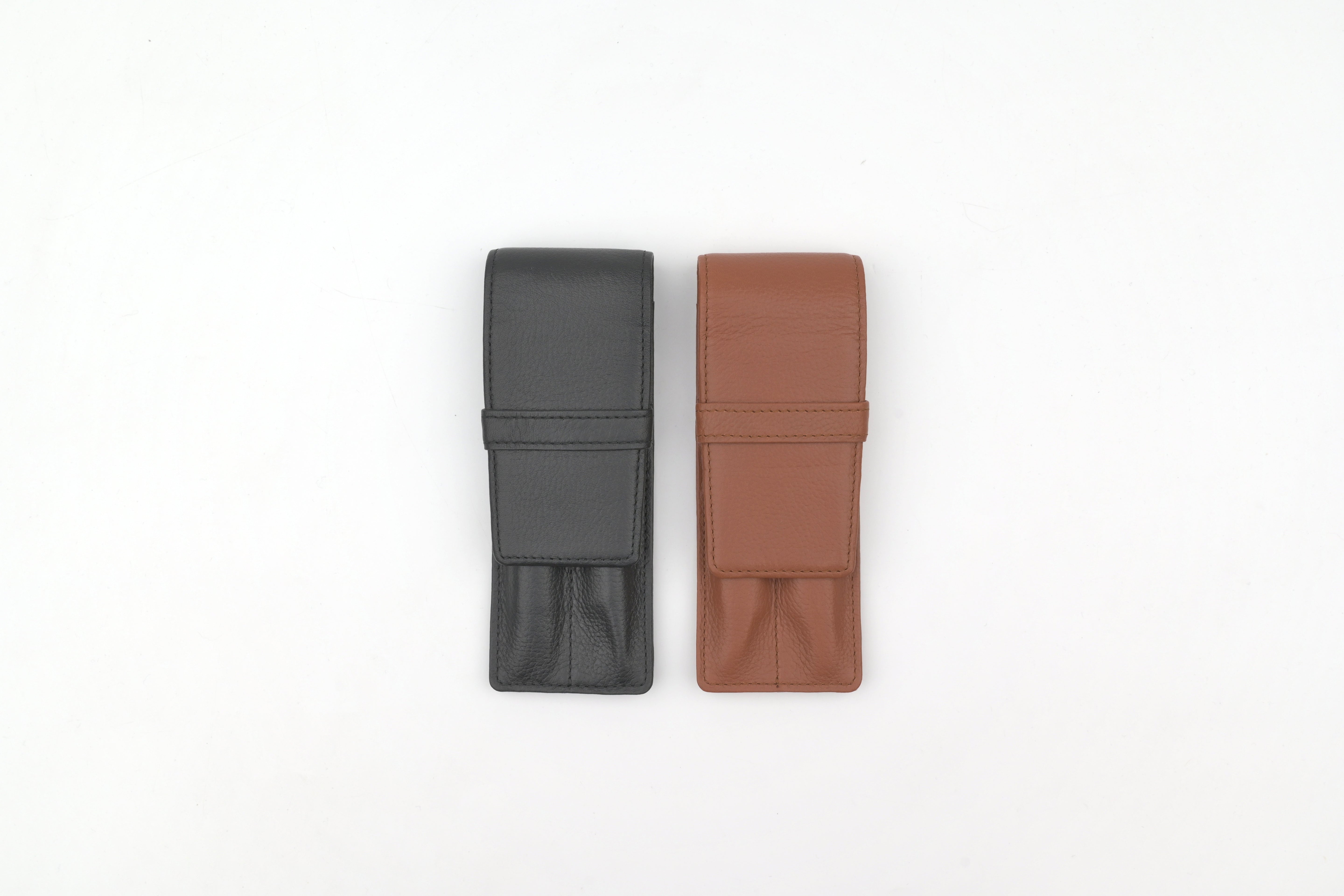 Slip-On OSL Leather Pen Case - Double