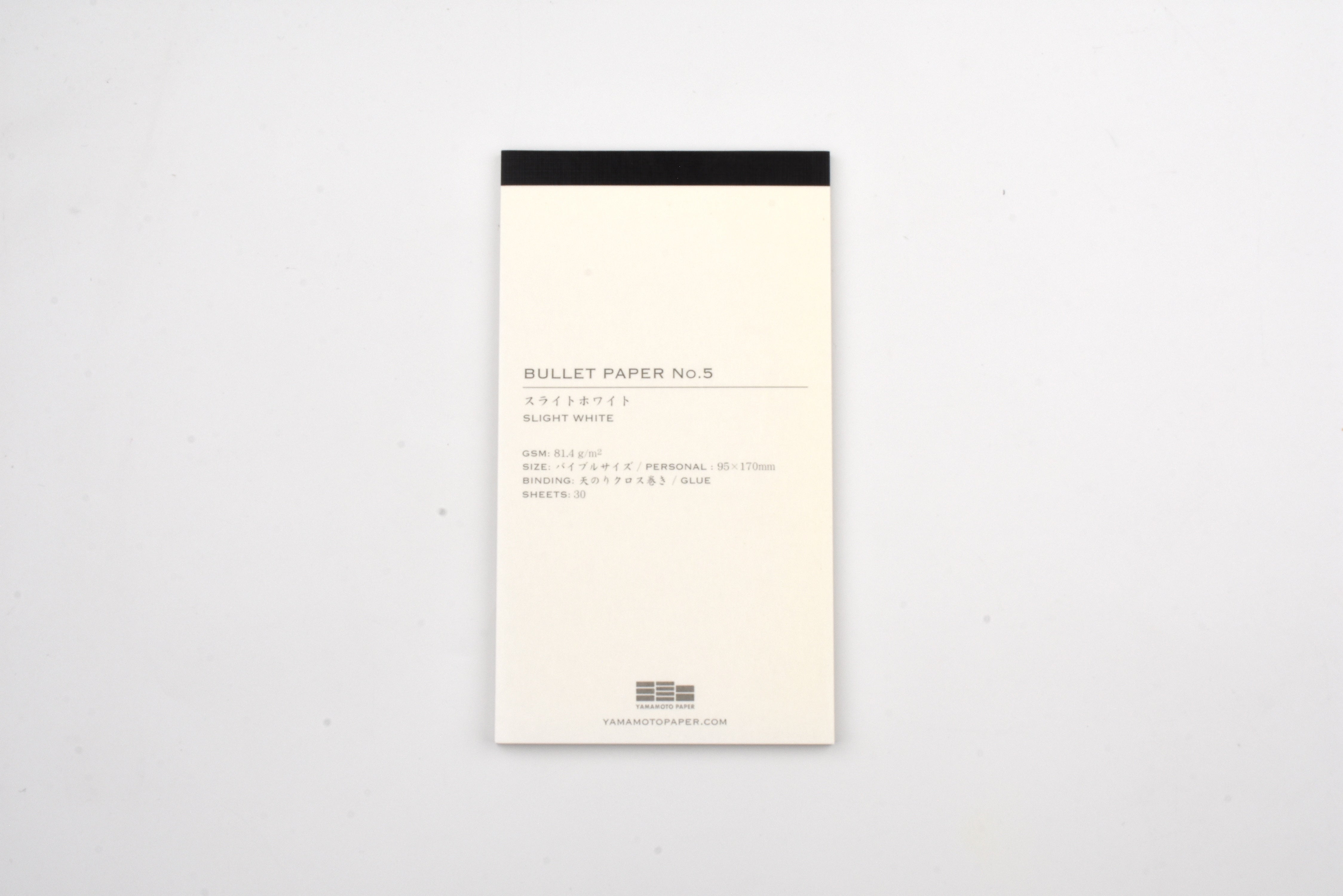 Yamamoto Paper Bullet Jotter Refill - Bullet Paper No.5 Slight White