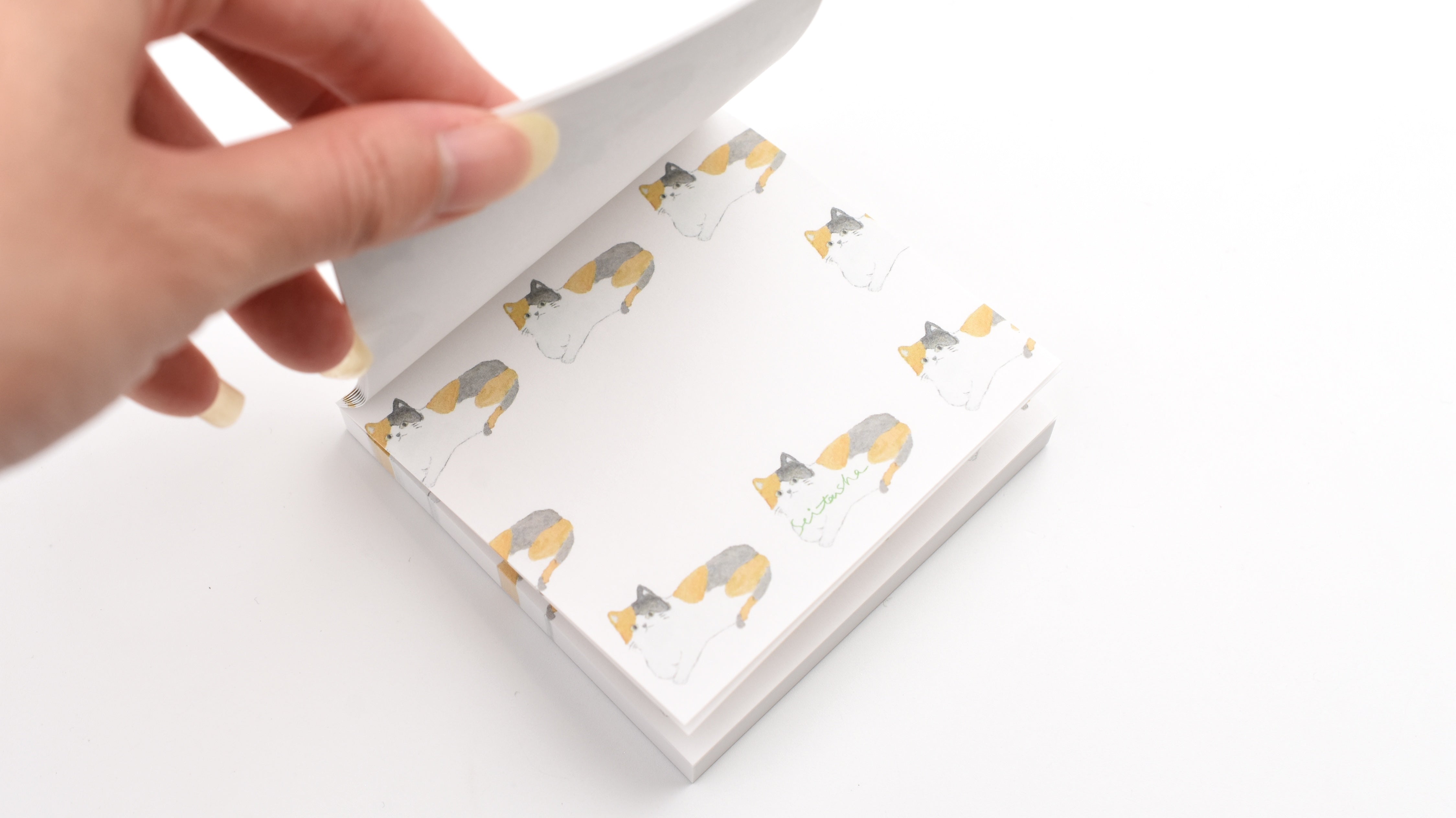 Seitousha Block Memo Pad - Mikeneko