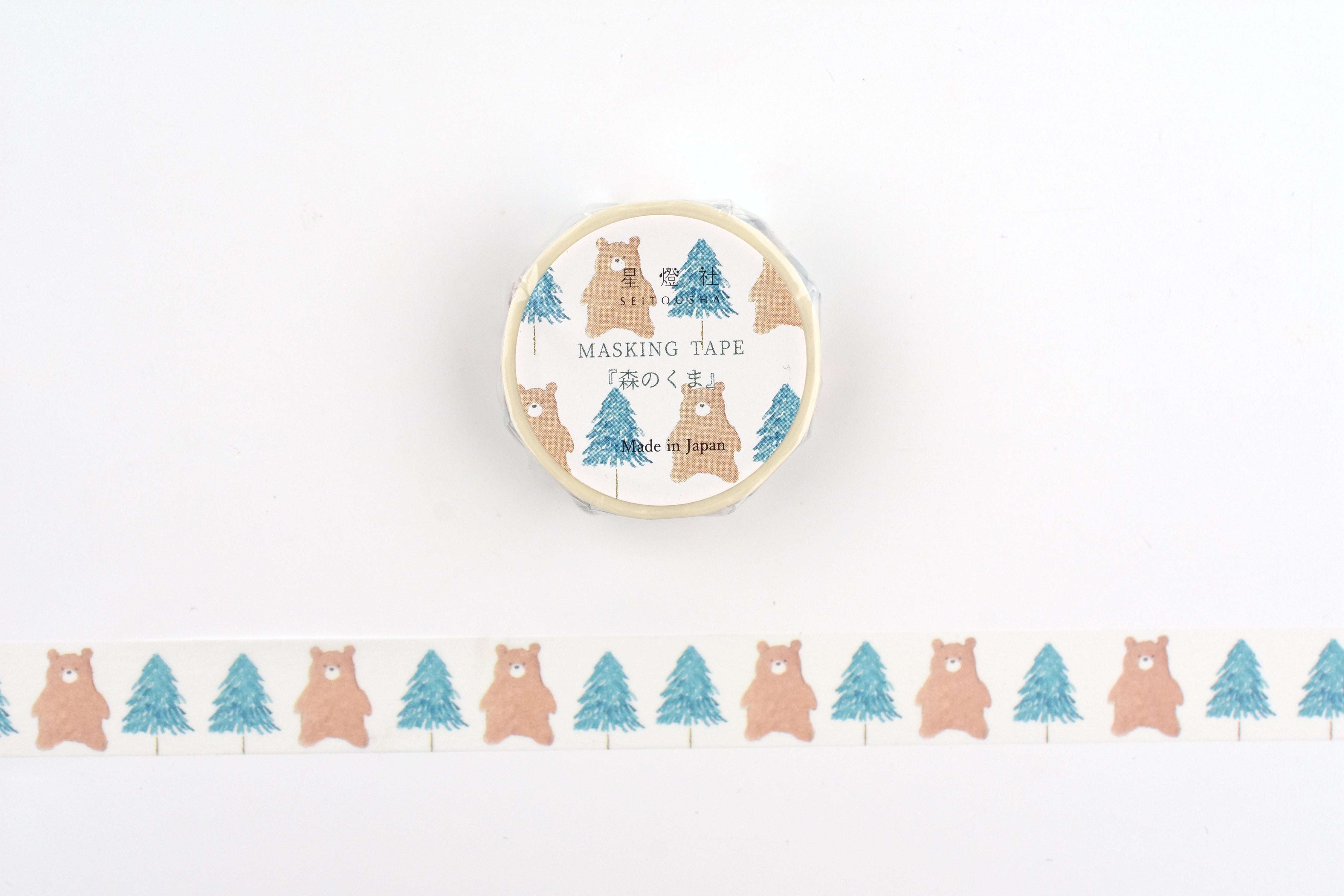 Seitousha Washi Tape - Forest Bear