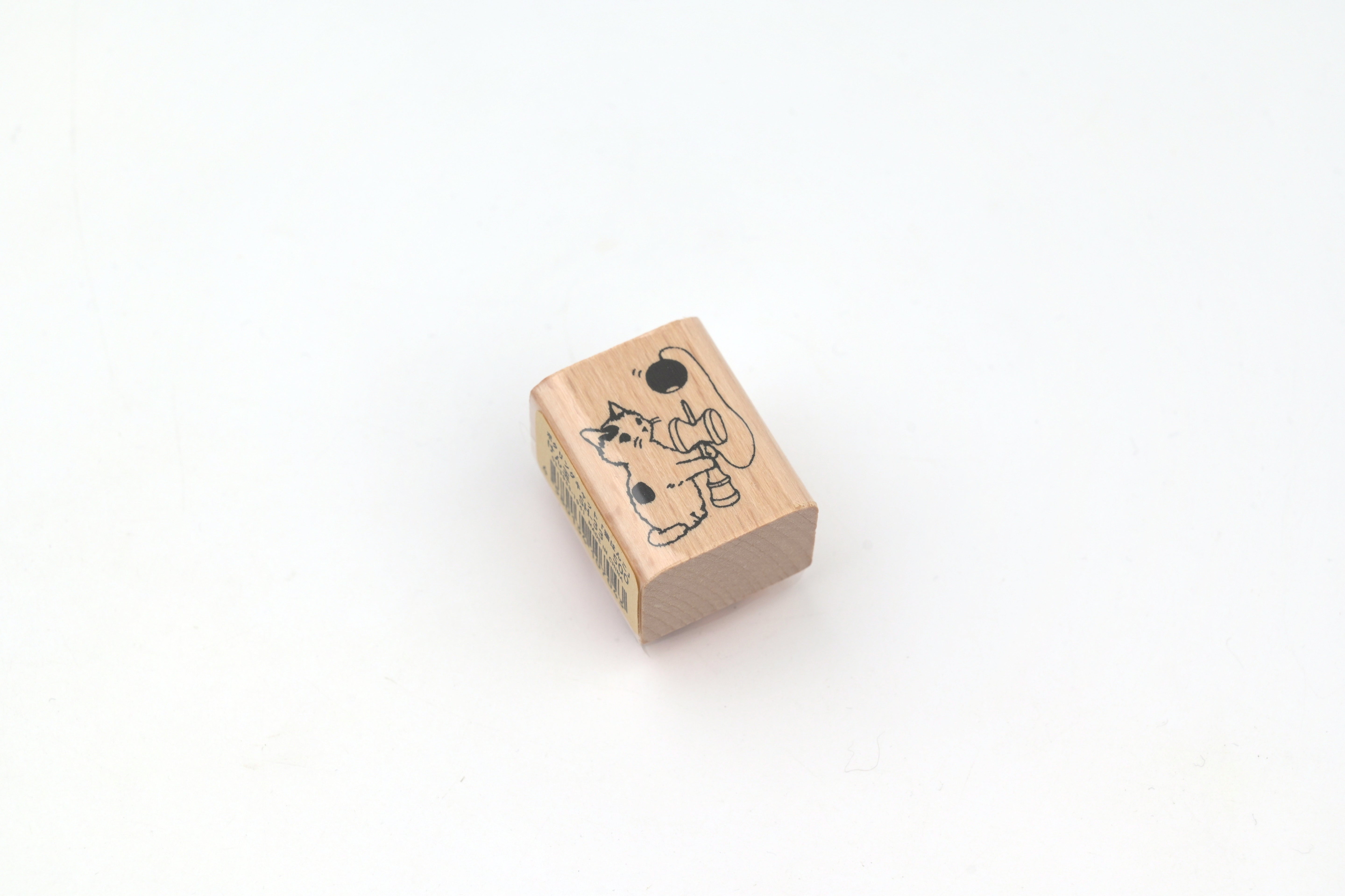 Pottering Cat Wooden Stamp - Small - Kendama