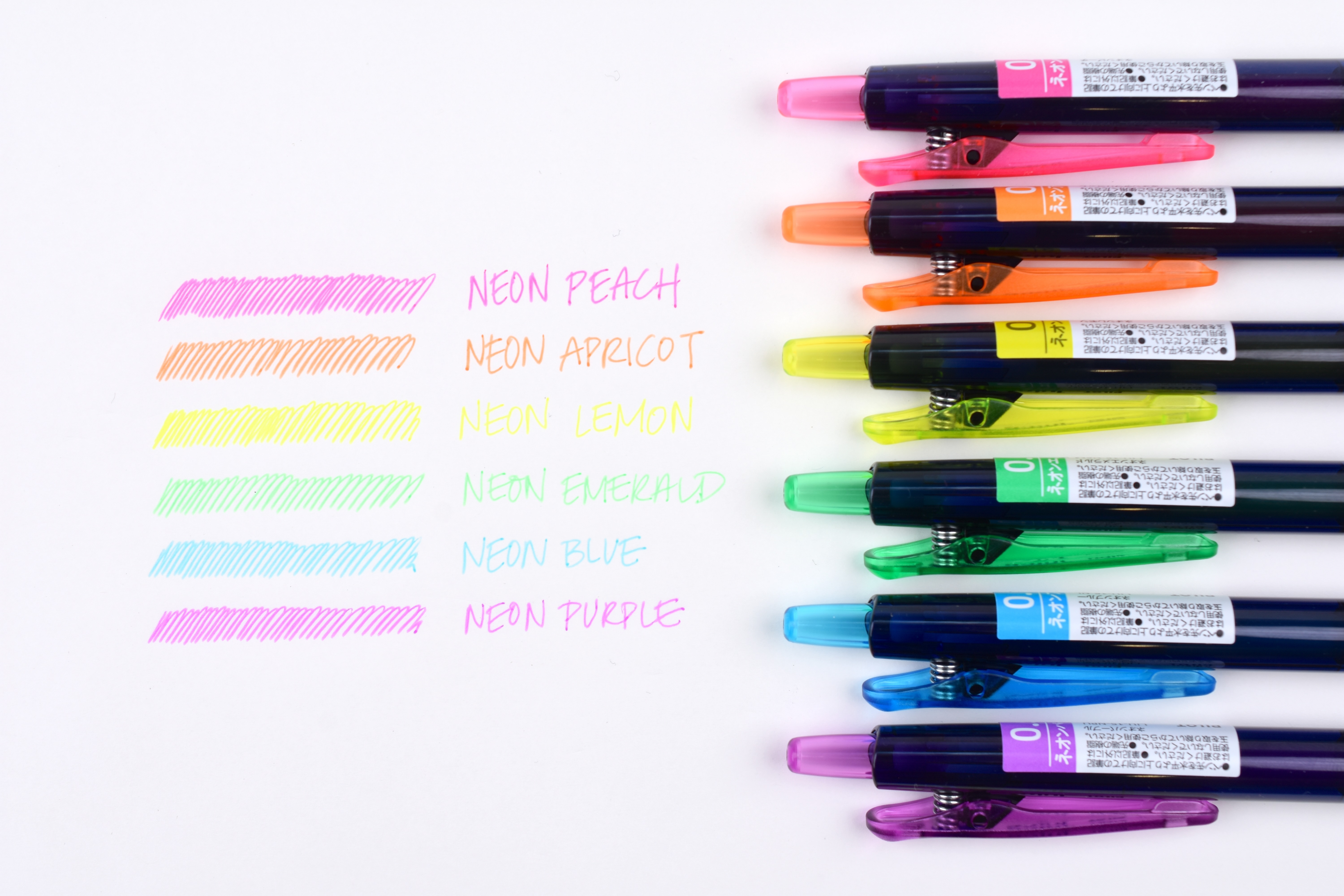 Pilot Juice Gel Pen - Neon Color - 0.5mm - Set of 6