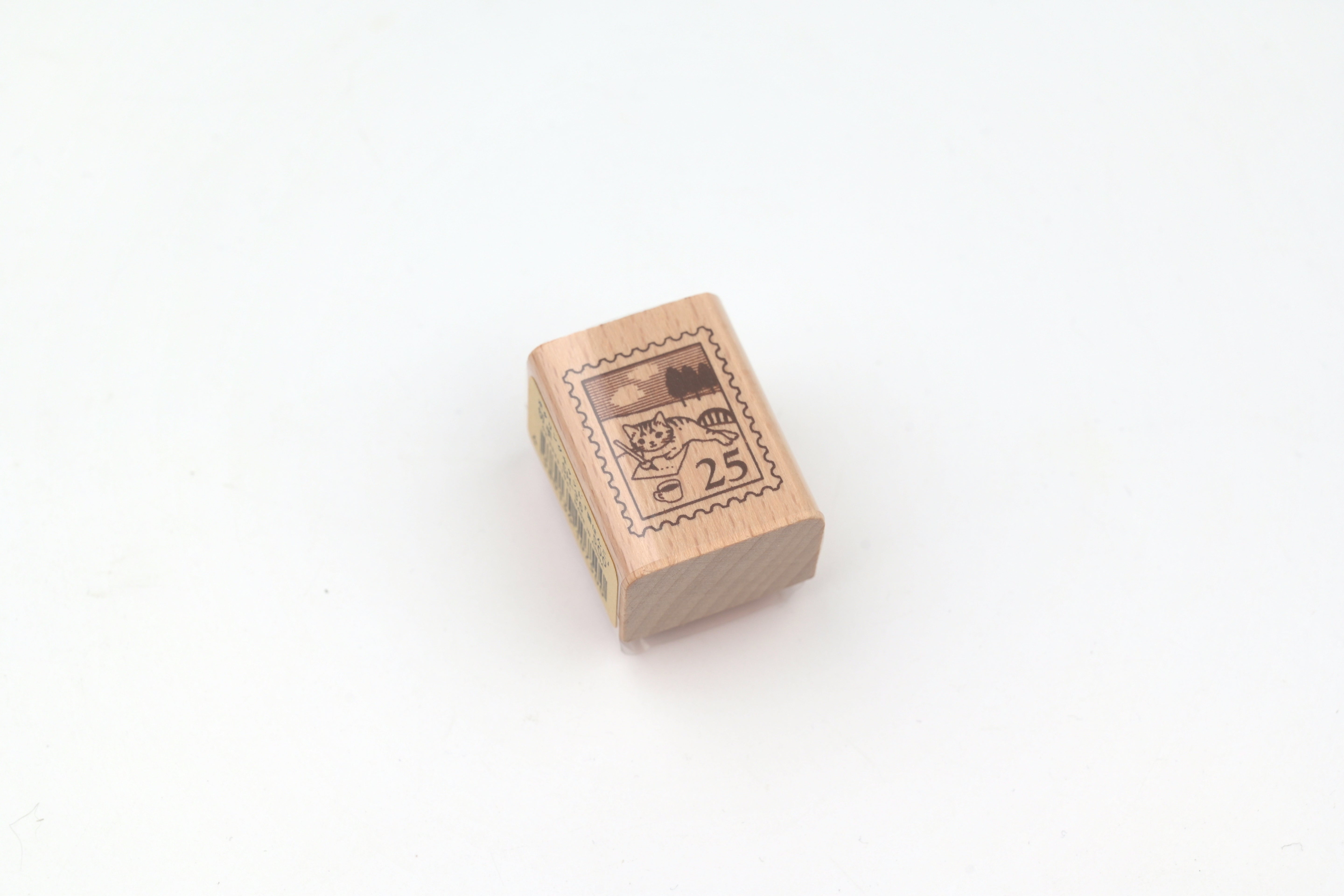 Pottering Cat Wooden Stamp - Small - Stamp