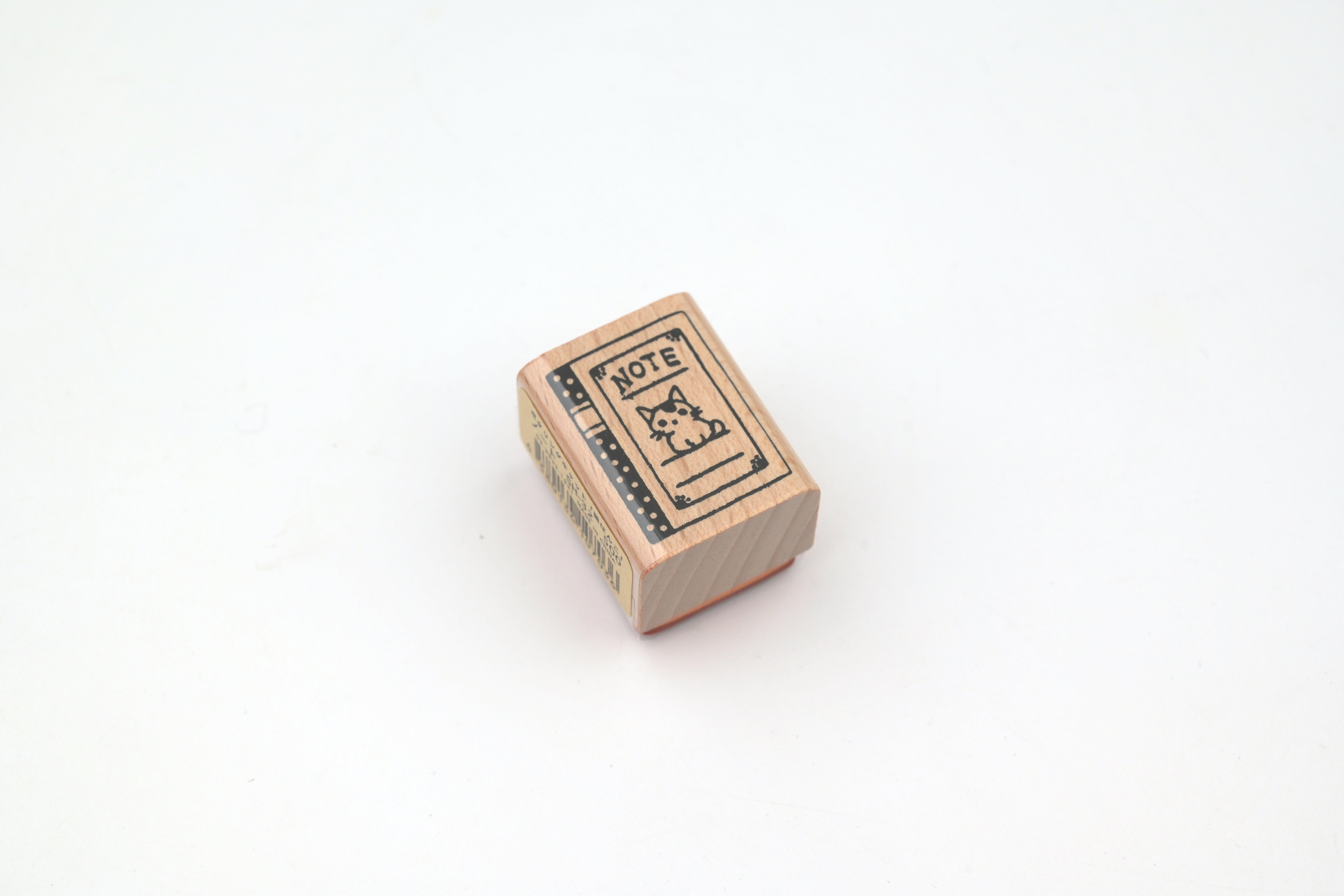 Pottering Cat Wooden Stamp - Small - Notebook