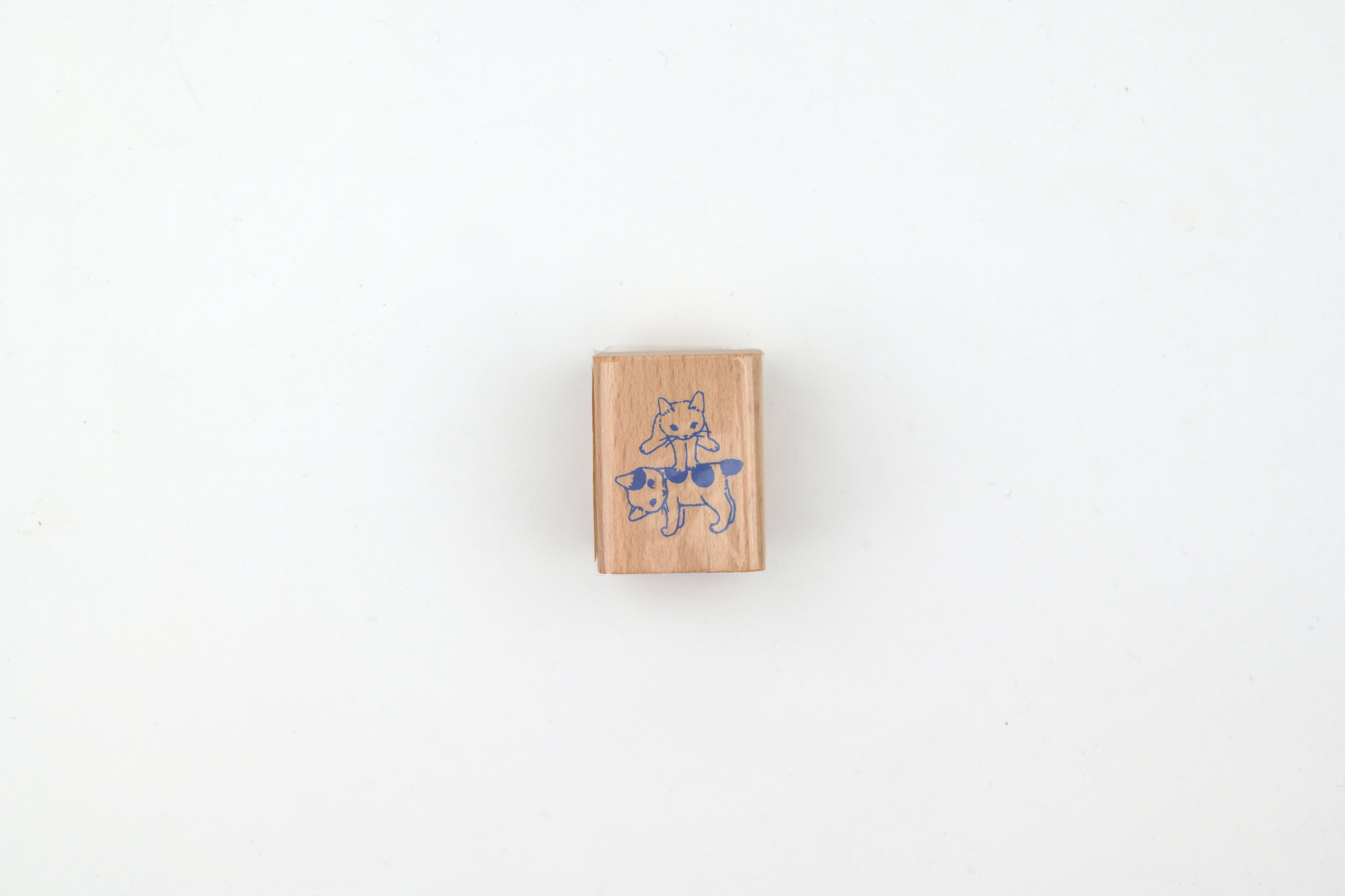 Pottering Cat Wooden Stamp - Small - Leapfrog