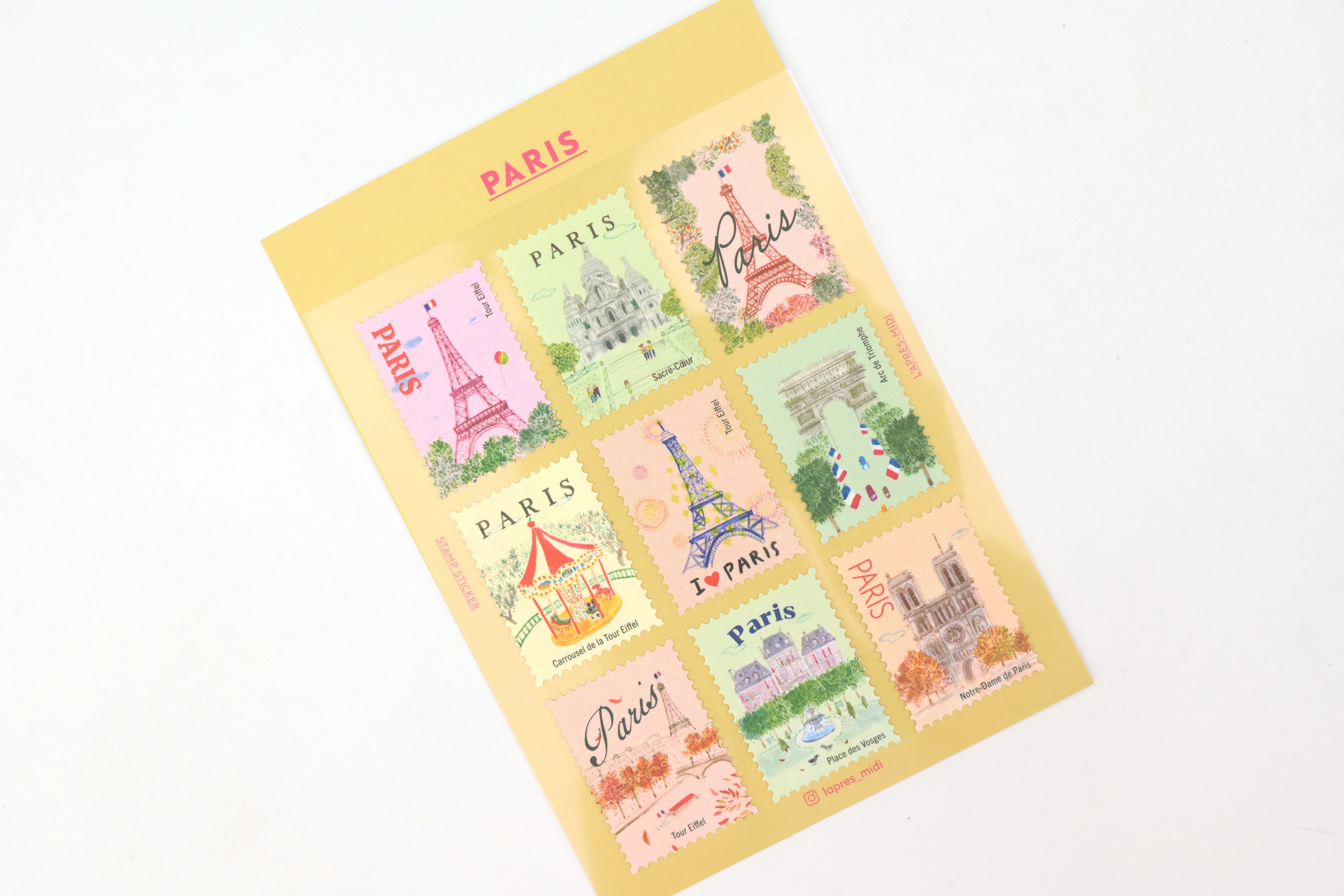 L'après-midi Postage Stamp Sticker - Paris 1