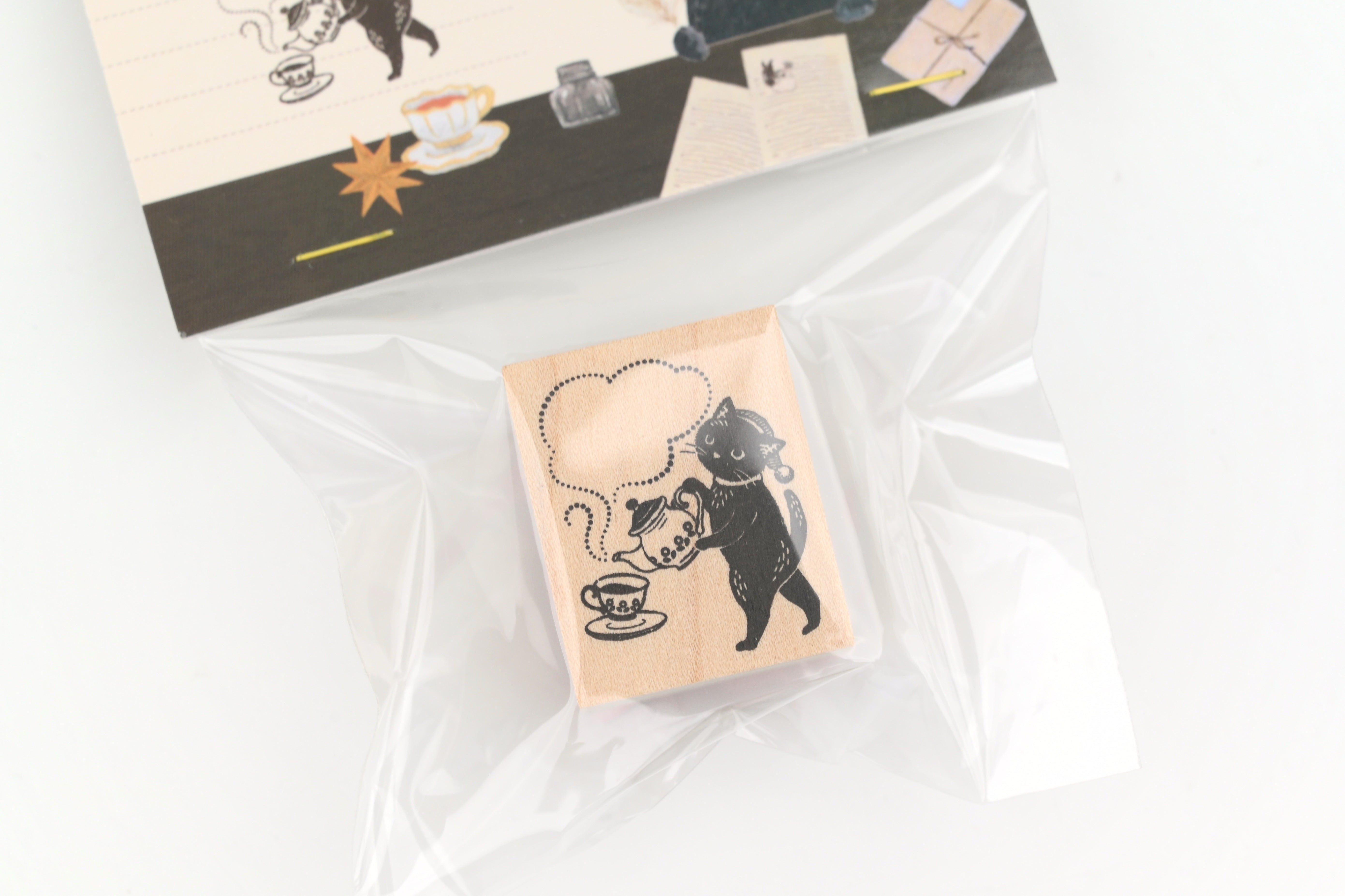 NB Wooden Stamp - Ressa - The Cat Who Stays Up Late